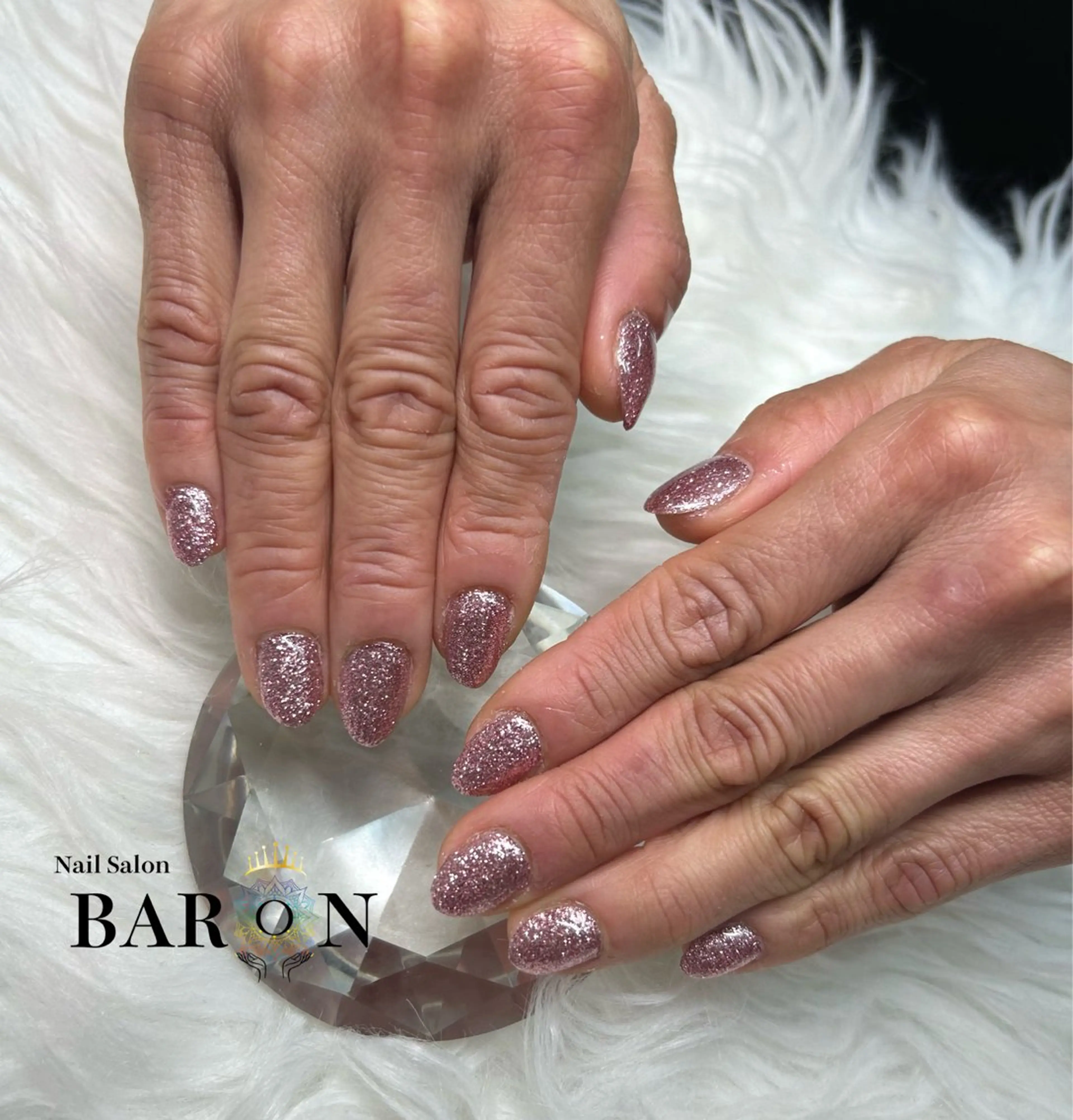 ネイル キラキラネイル ラメ(グリッター) ワンカラーネイル BARON AIMIのネイルデザイン