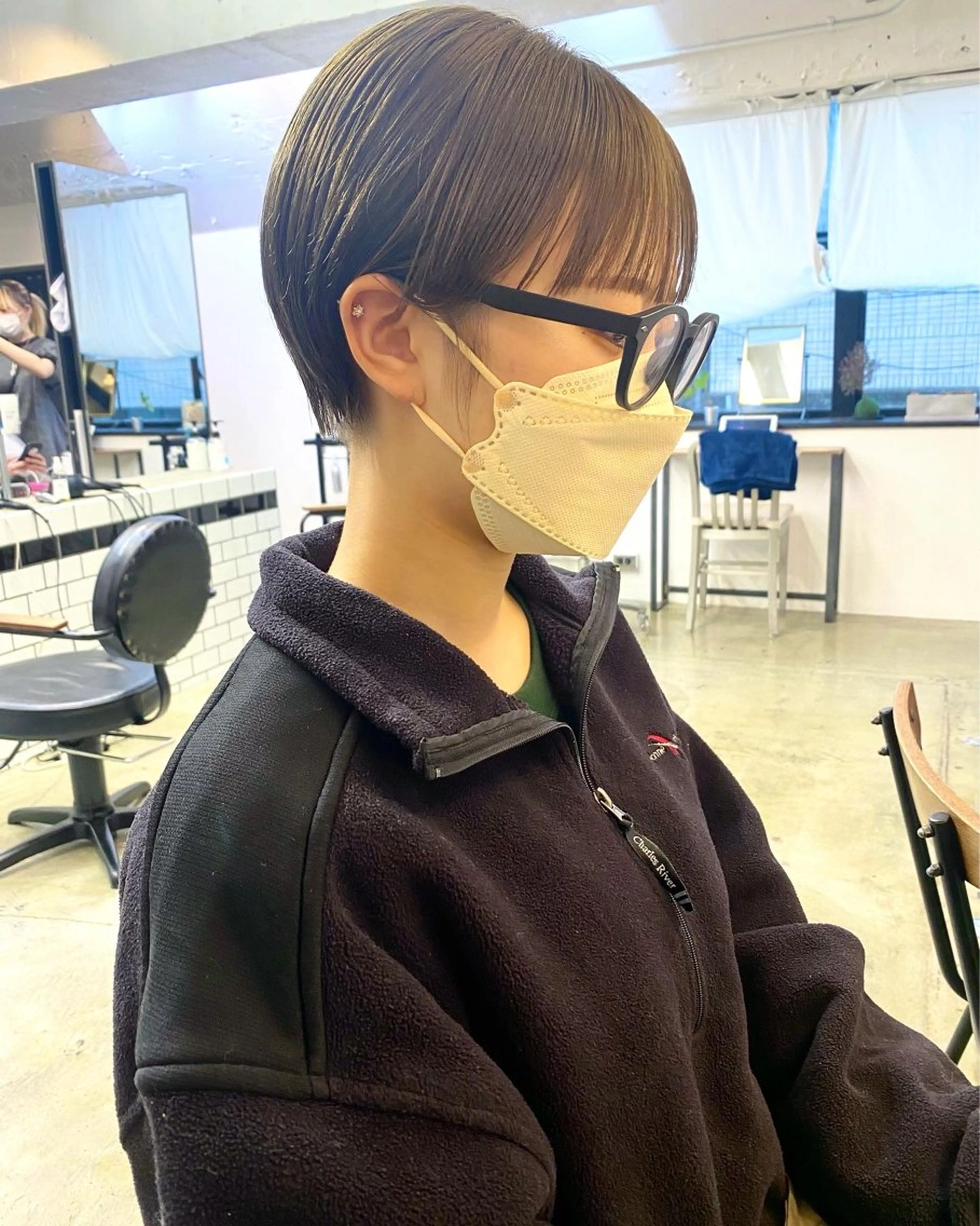 ショート カラー カット ヘアカラー トリートメント IVORY.所属・🟩白髪ぼかし/ボブ /ショートヘア/大司のヘアスタイル