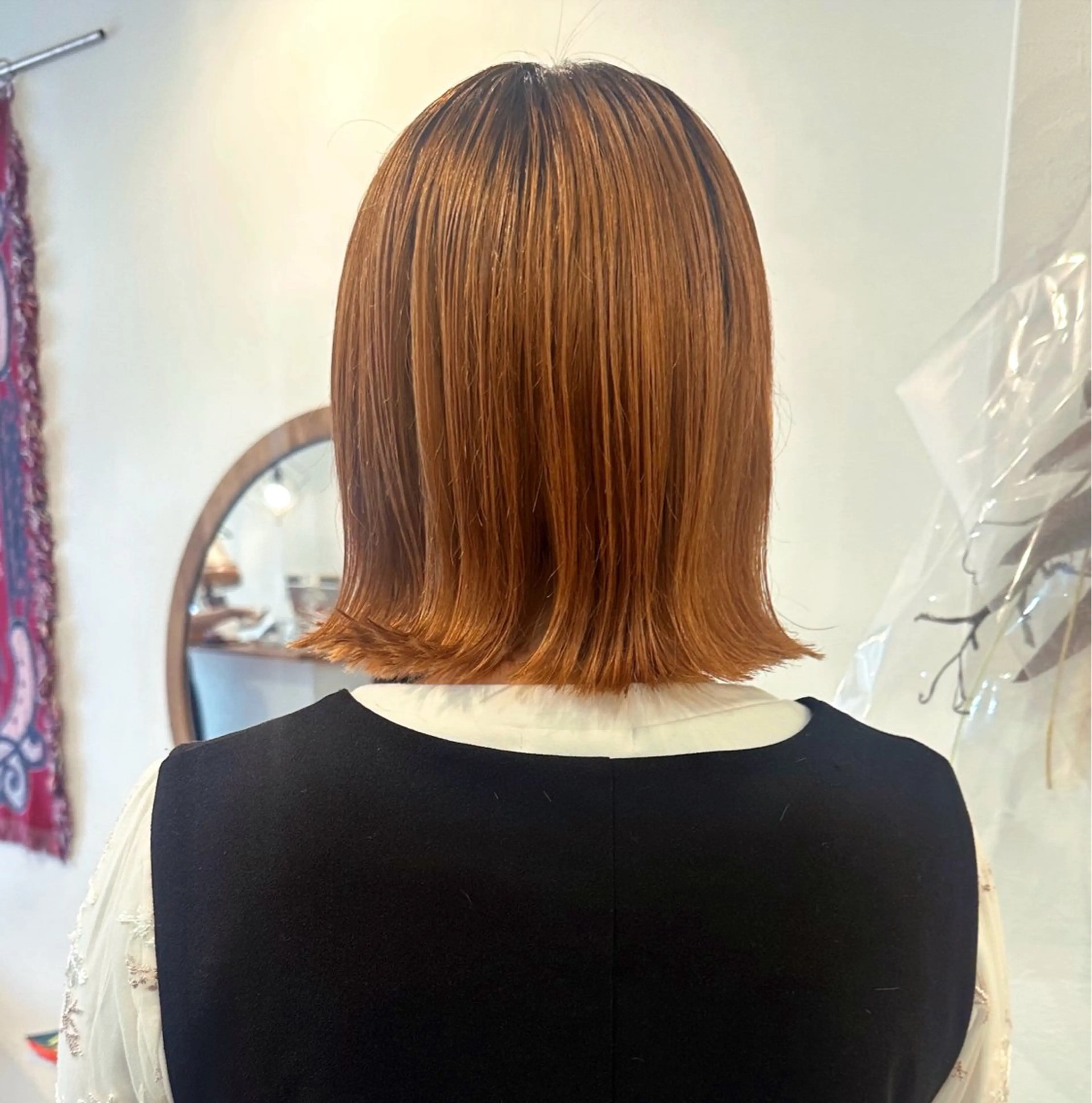 ミディアム ボブ 外ハネヘア 梅田 薫のヘアスタイル