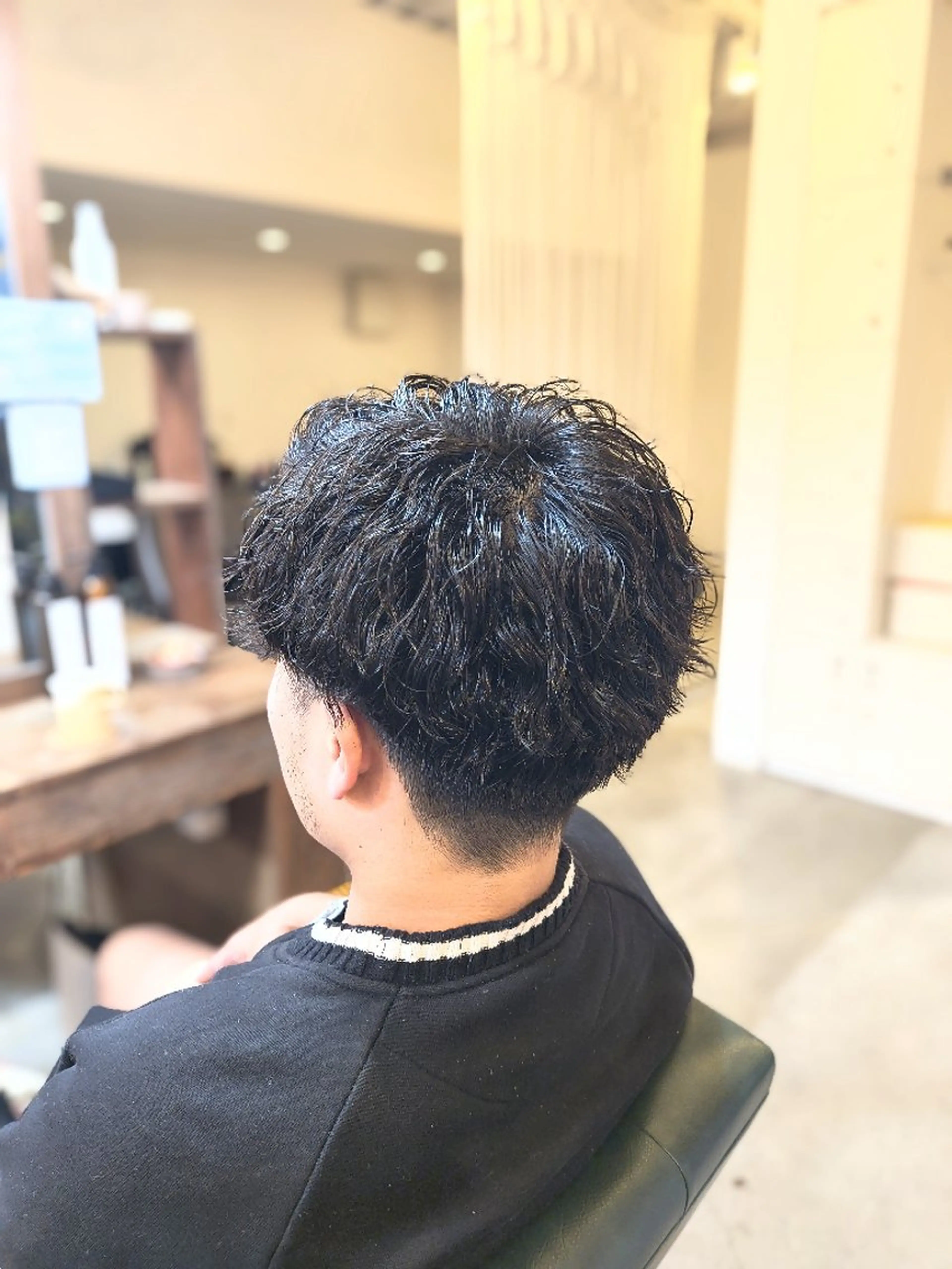 ショート カット パーマ メンズ美容師 おおむらのヘアスタイル