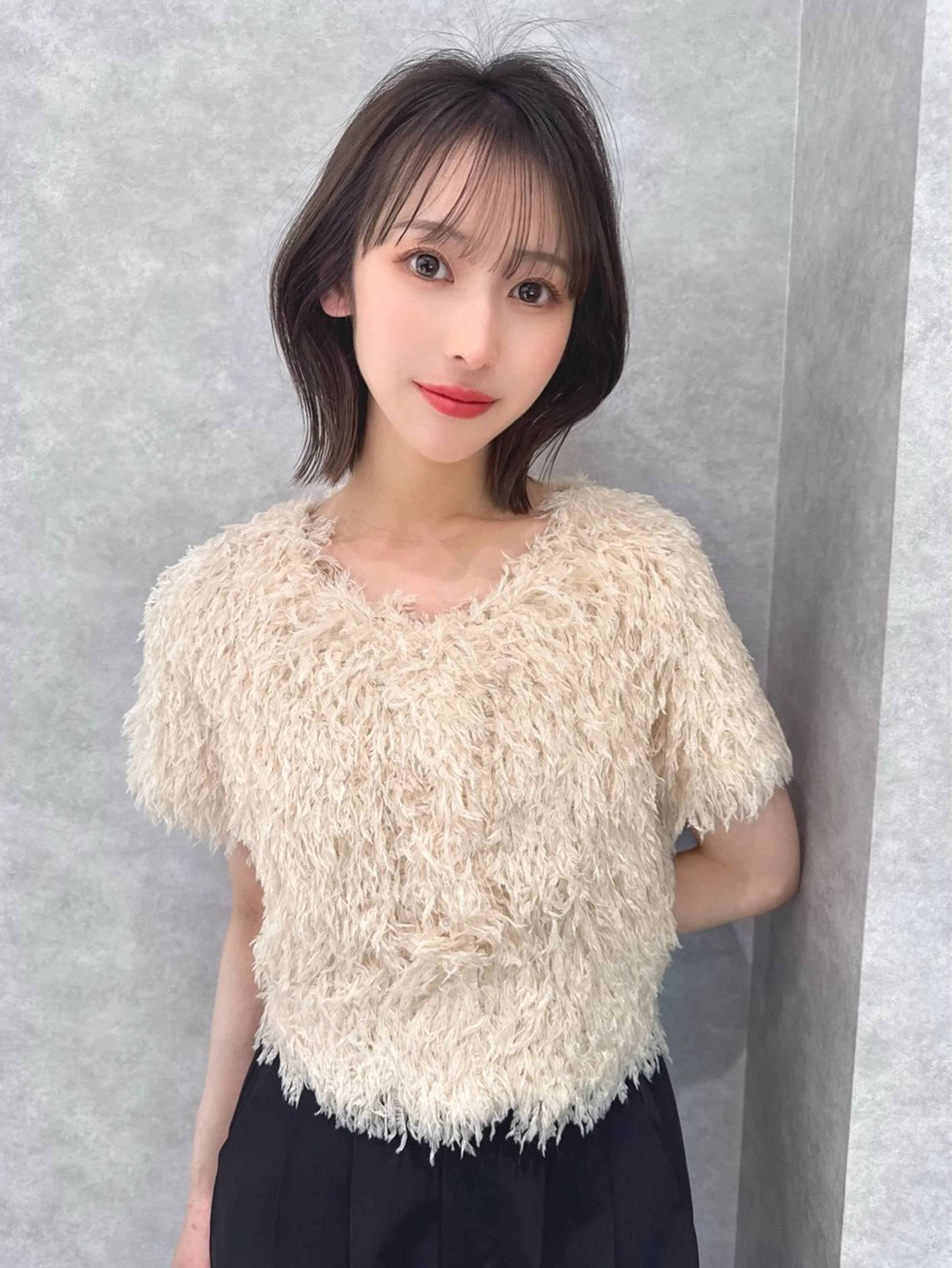 ショート ショートボブ 韓国風カラー ボブ くびれヘア 髪質改善 ボブ/顔周りカット /縮毛矯正/鈴木隆太のヘアスタイル