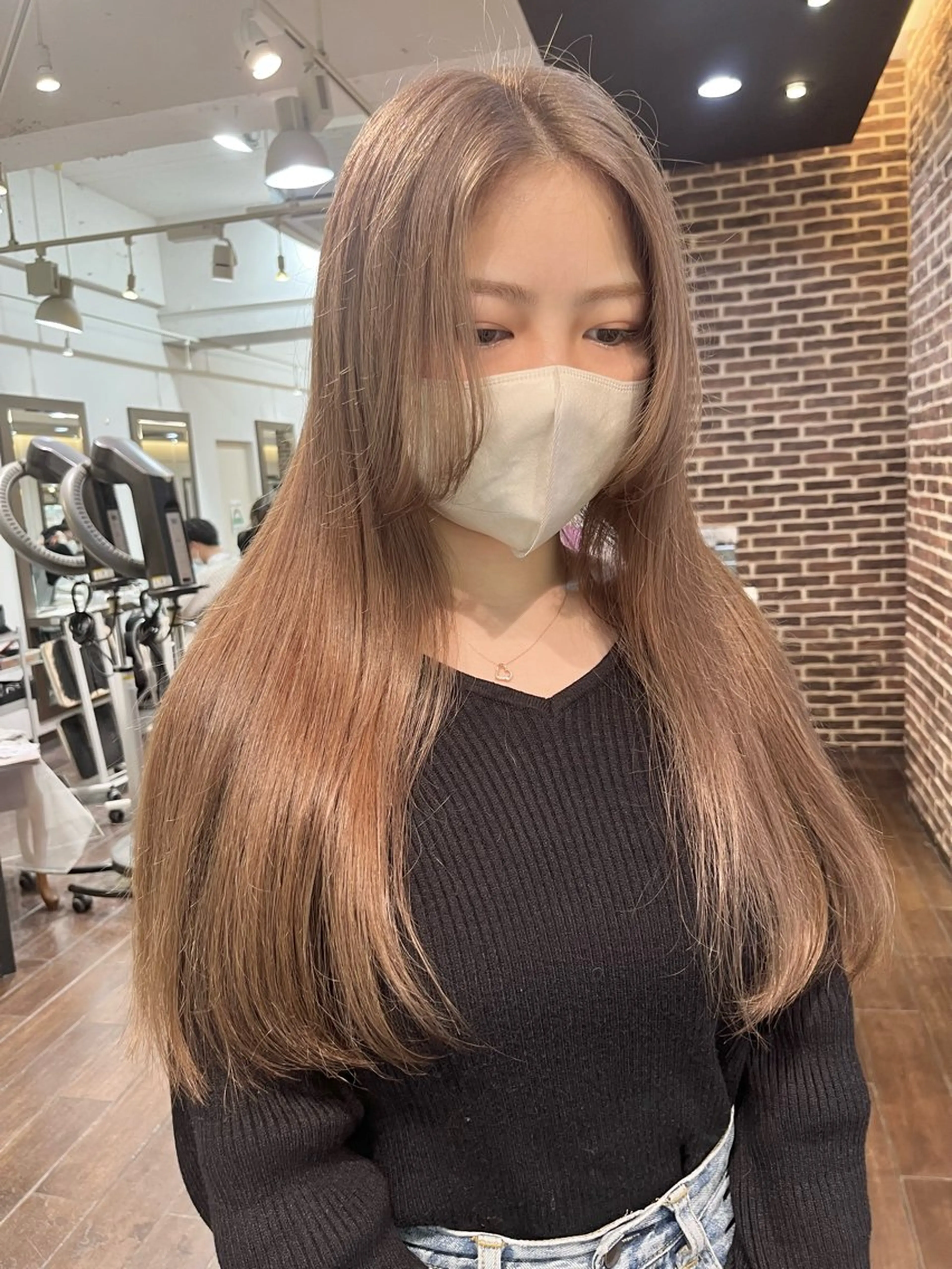 ロング 韓国風カラー 学生 髪質改善 韓国風ヘア トリートメント メンズスタイル Hitomi🐶のヘアスタイル