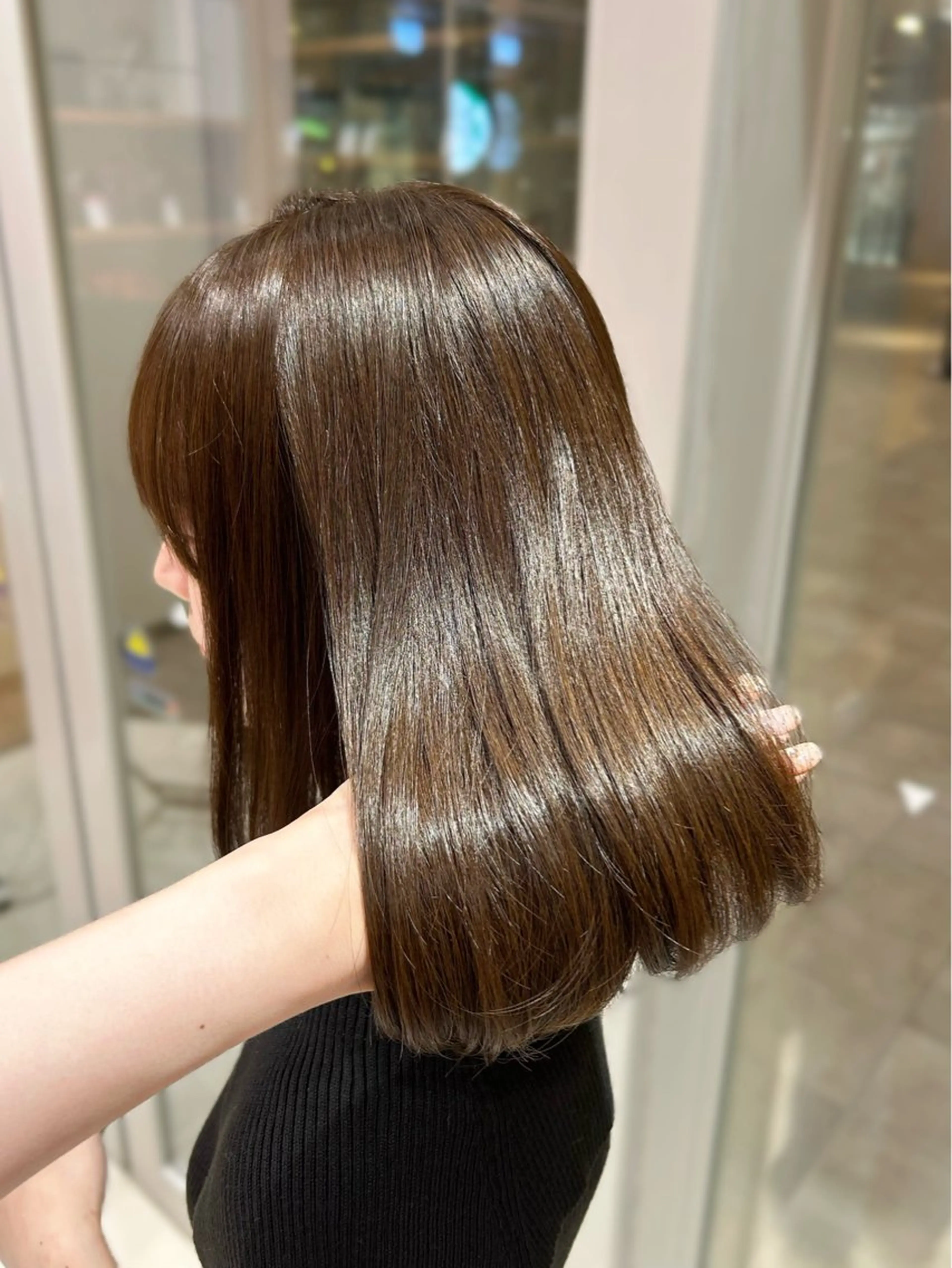 ミディアム ヘアカラー 透明感カラー🎀♡ リナのヘアスタイル