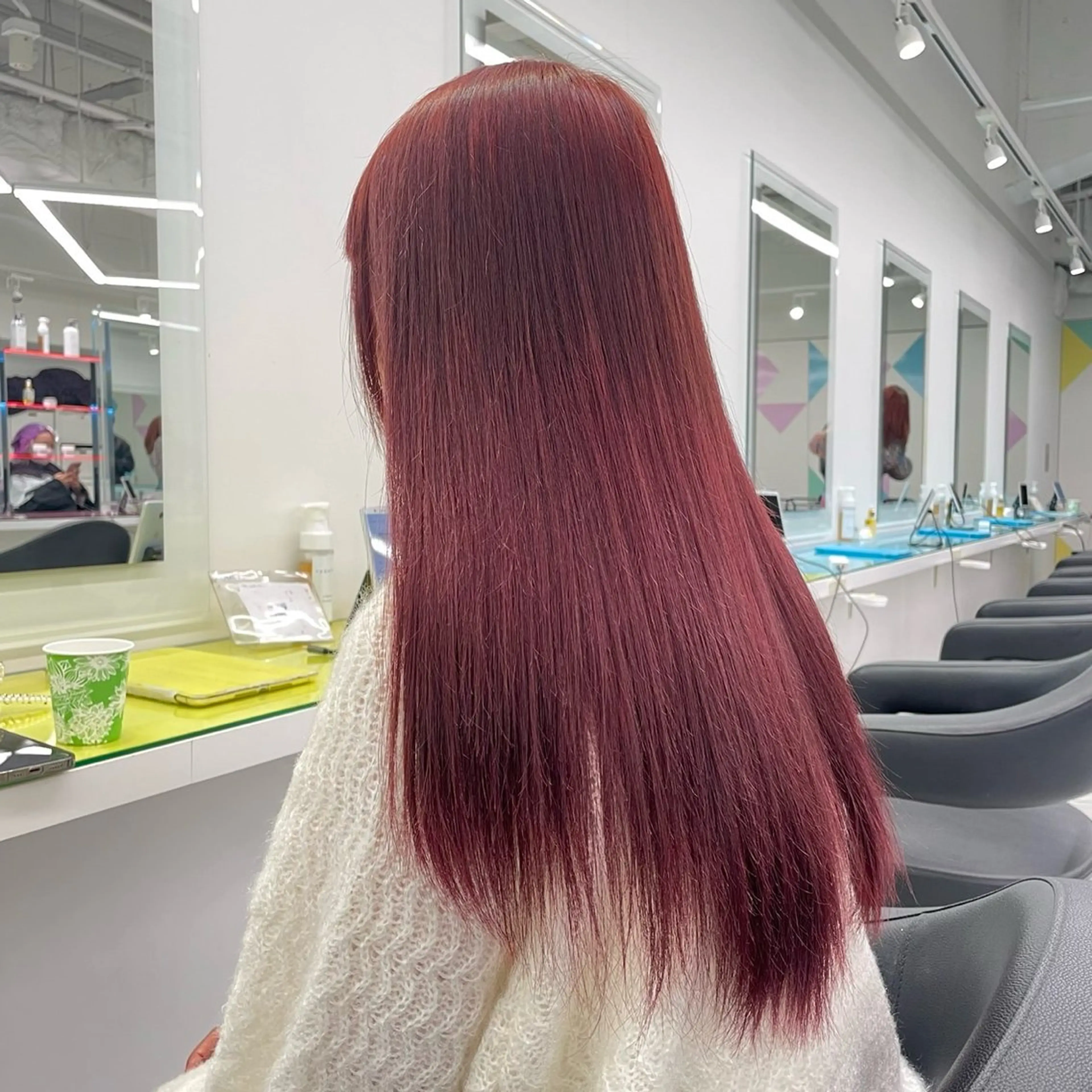 ロング カラー レッドカラー メンズ特化/上野 暖色カラー ダイチのヘアスタイル