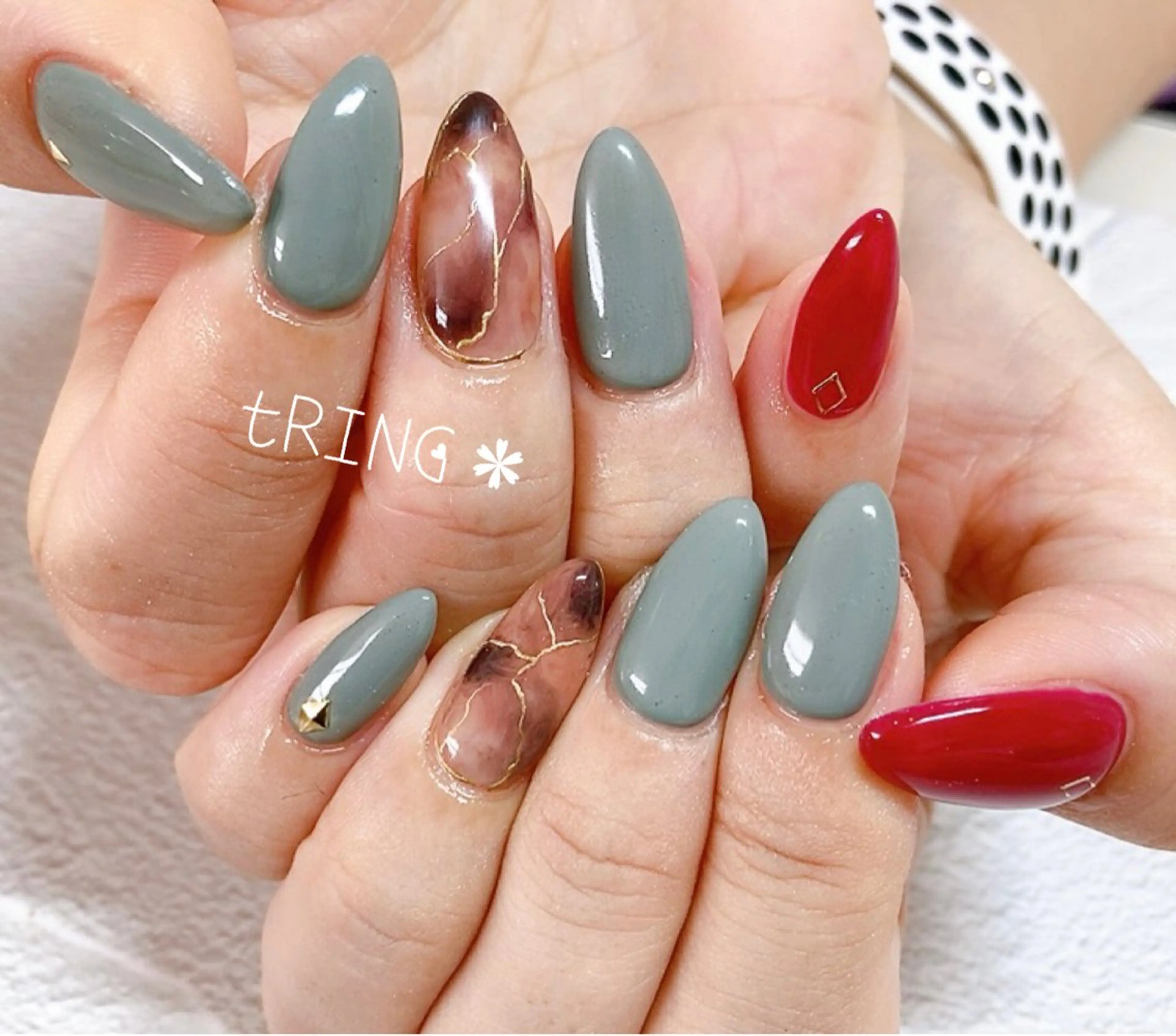 ネイル ハンドネイル tRING＊ しいの木台のネイルデザイン
