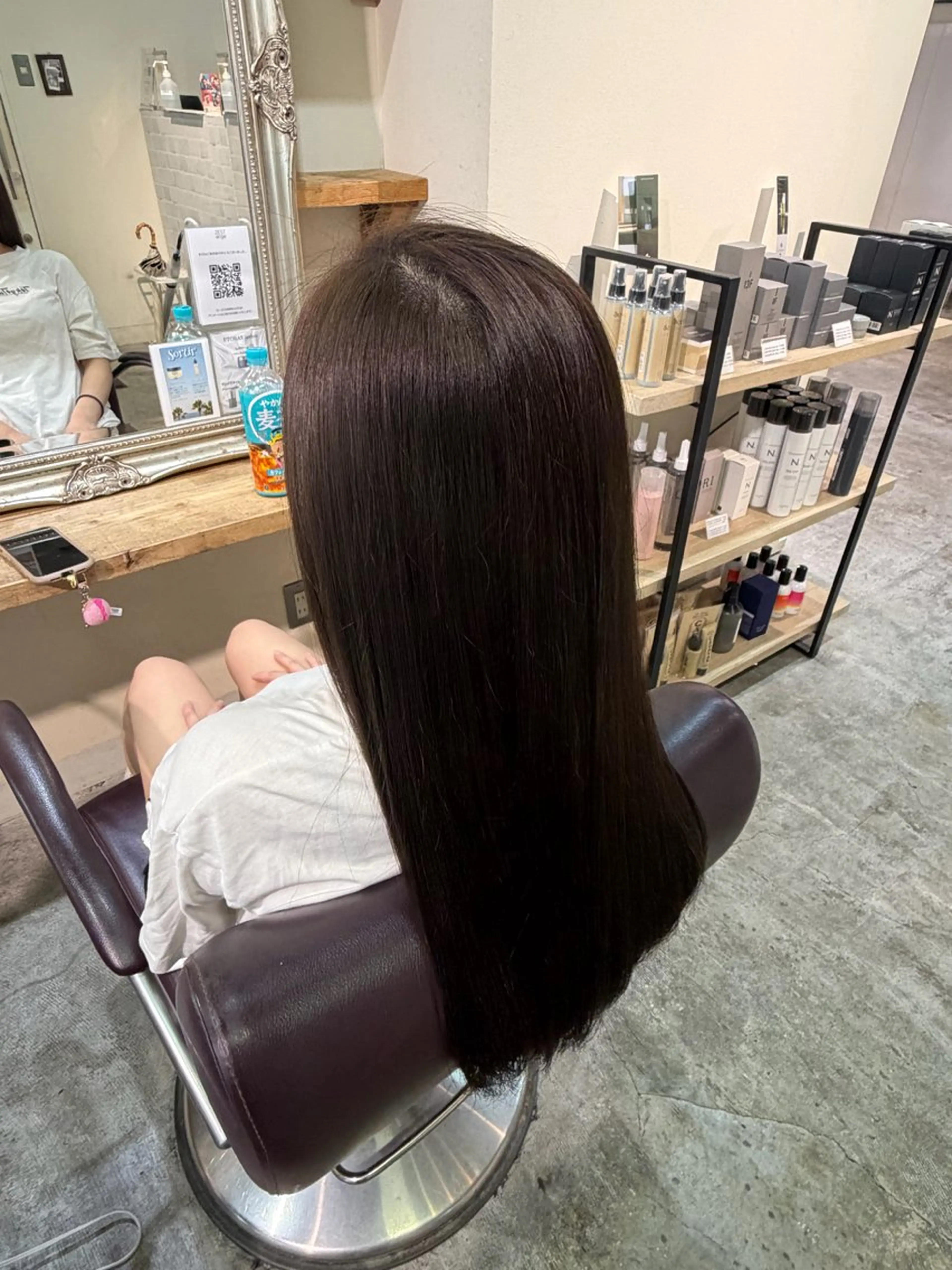 ロング ヘアカラー ユ ウカのヘアスタイル