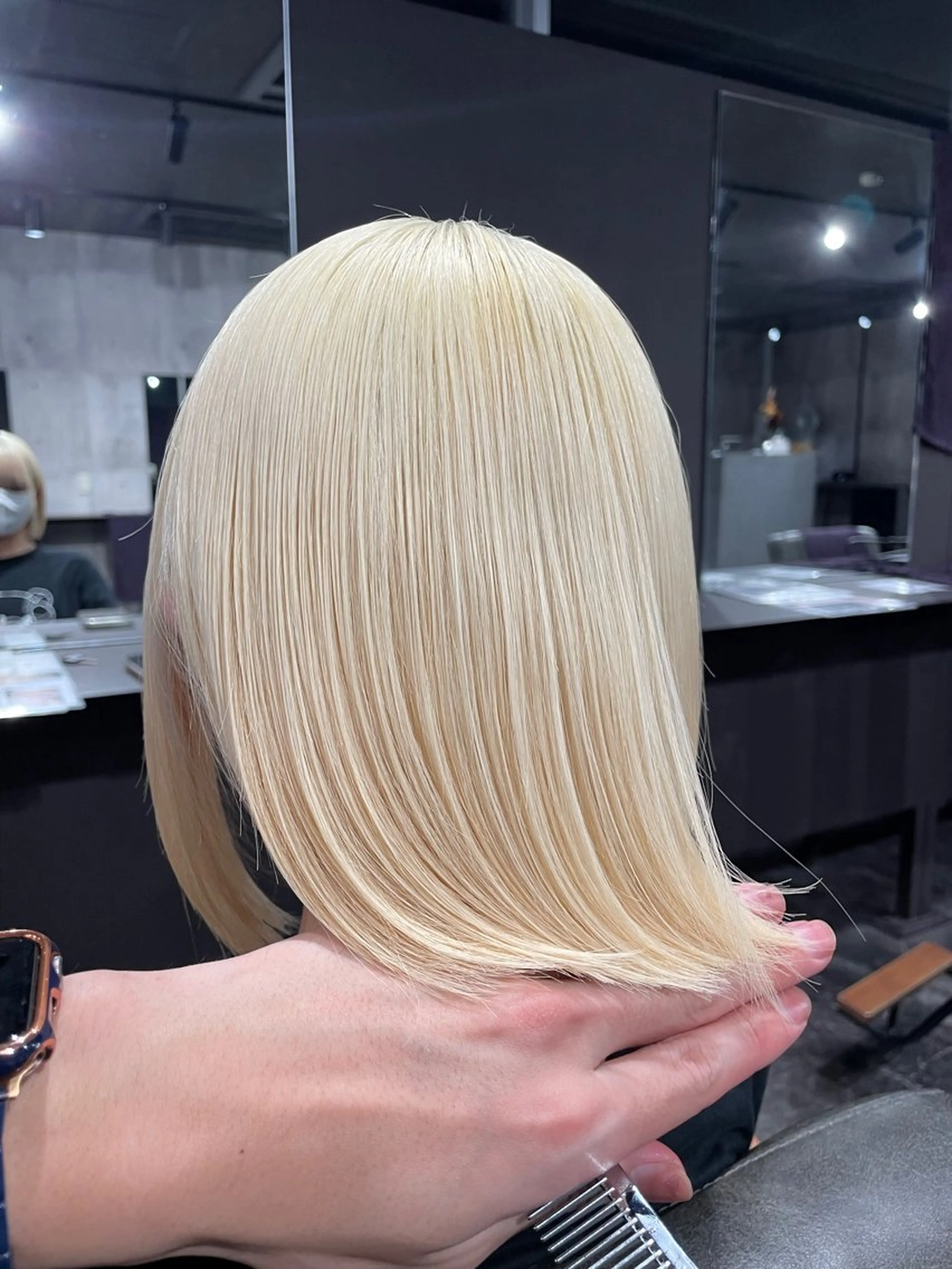 カラー ヘアカラー 望月悠夢/ブリーチ、 ミルクティーベージュのヘアスタイル