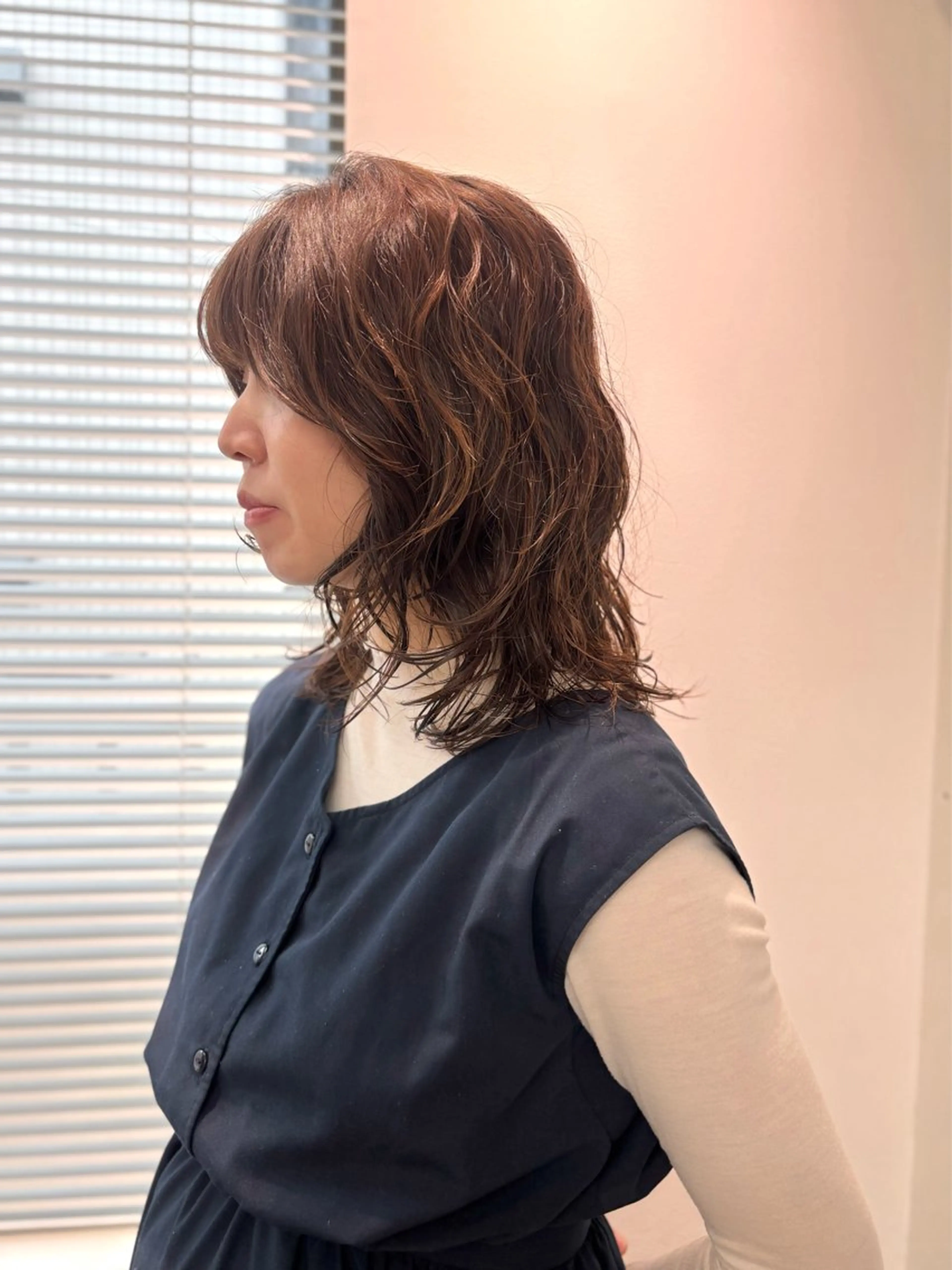 セミロング パーマ カット パーマ ミカ🌟パーマ/ デジタルパーマのヘアスタイル