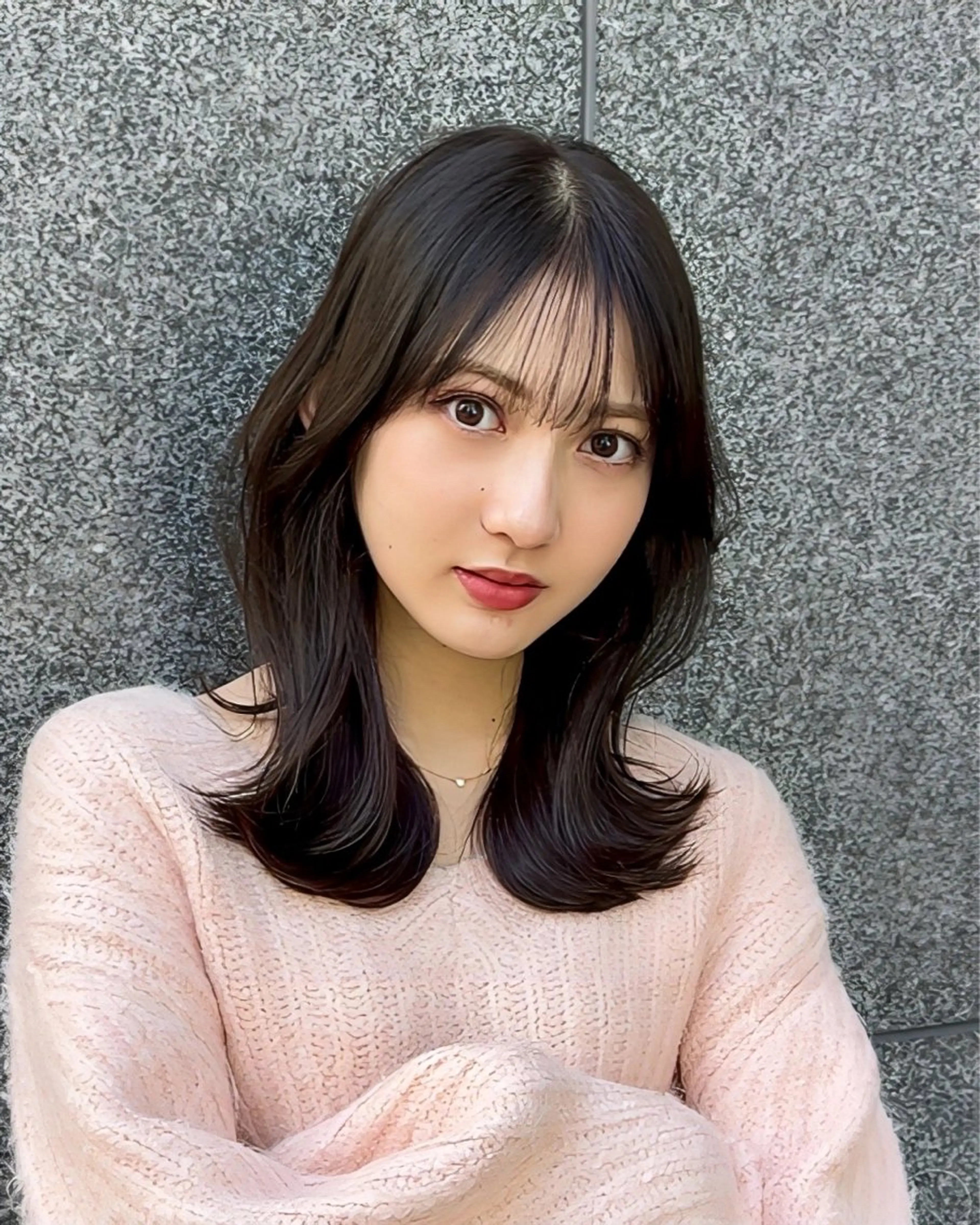 セミロング カラー パーマ ヘアアレンジ ⭐️銀座/ショート/ 艶カラー/りょうがのヘアスタイル