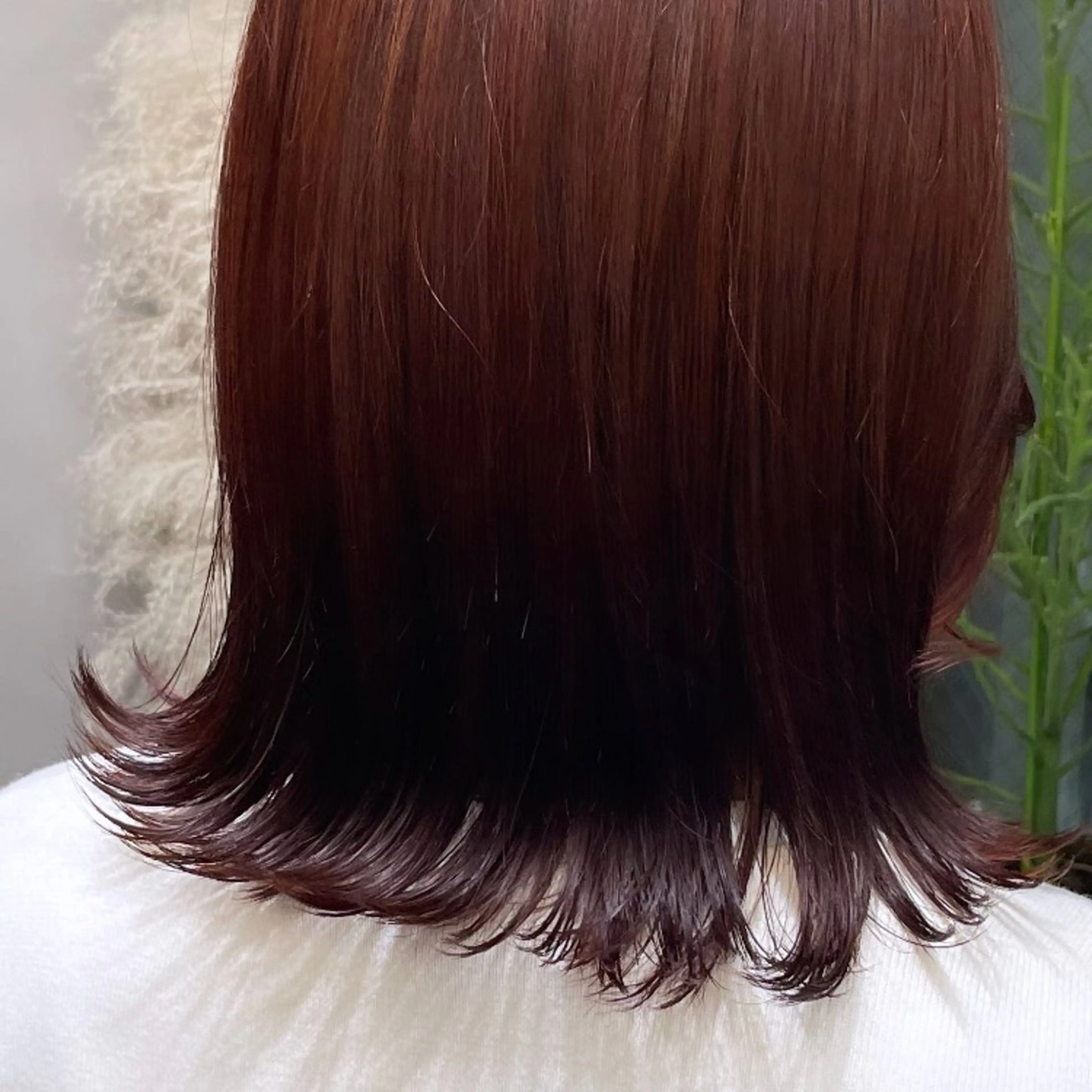 ミディアム カラー レッドカラー Rui/透明感カラー 暖色/レイヤーカットのヘアスタイル