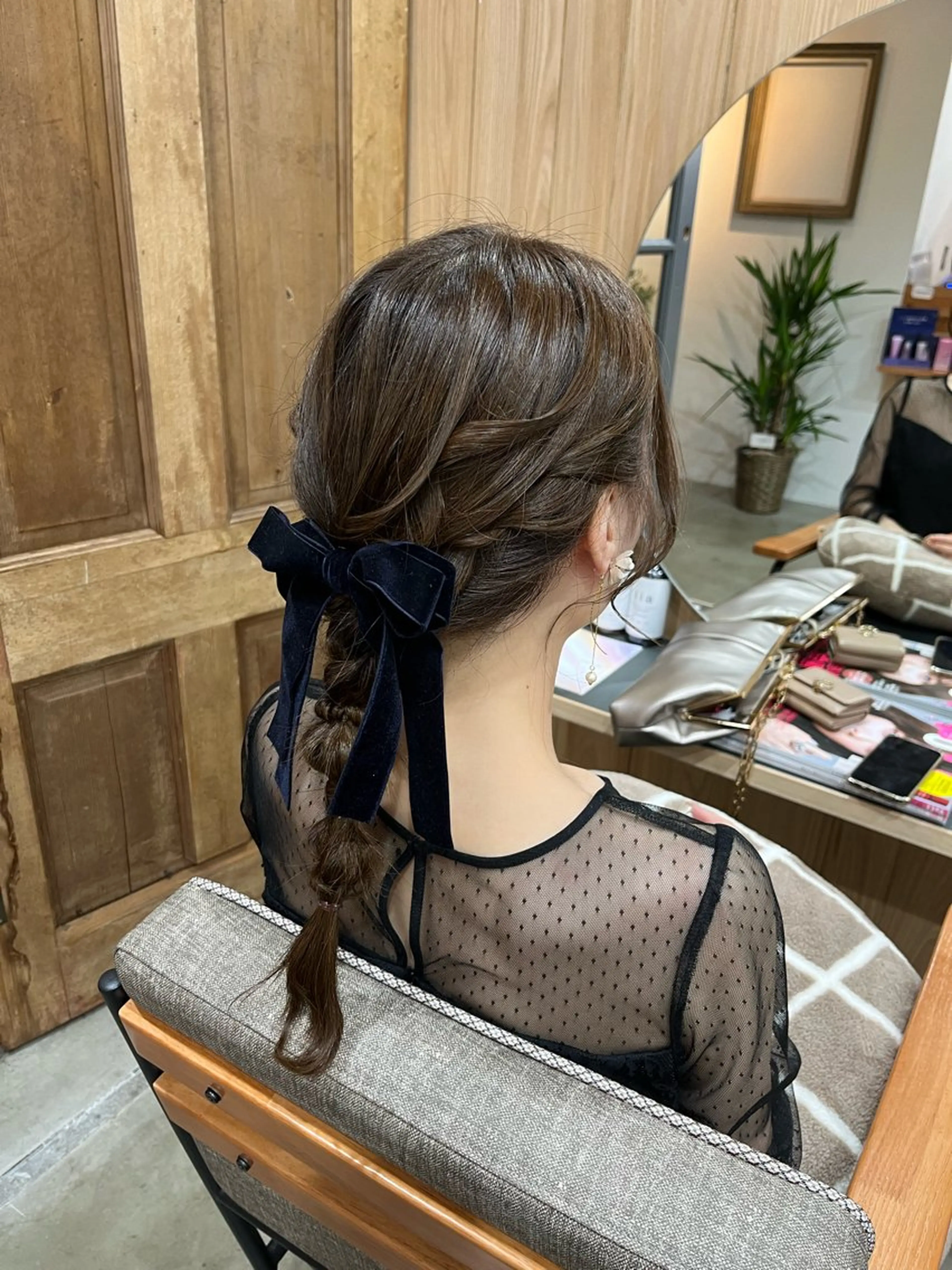 セミロング ヘアアレンジ ヘアセット 髪質改善/艶髪🫧 ｼｽﾞｸ🦥🌿のヘアスタイル