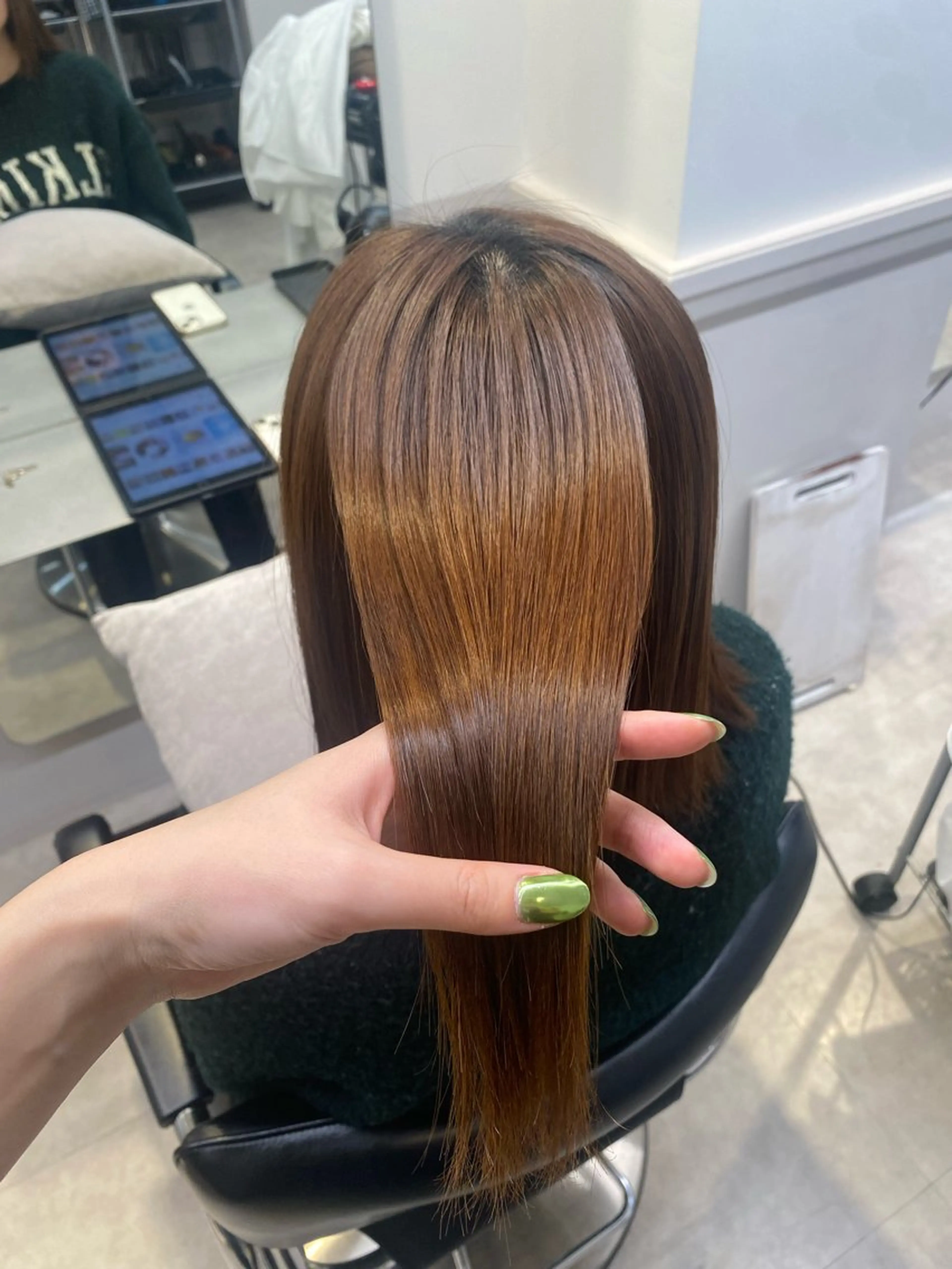 セミロング セミロングパーマ ボブ 縮毛矯正 💋sara/レイヤ ーカット【東日本橋】のヘアスタイル