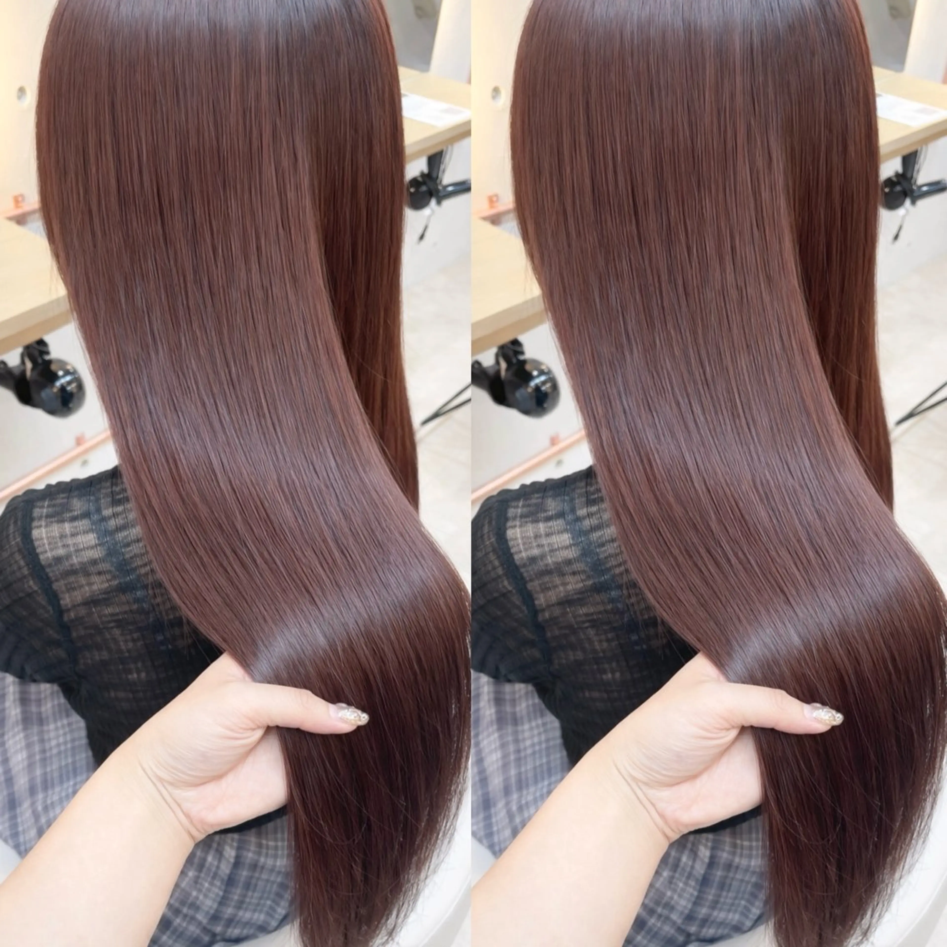 ロング カラー カット ヘアカラー トリートメント ハイトーン🎀 暖色系カラー🎀愛美のヘアスタイル