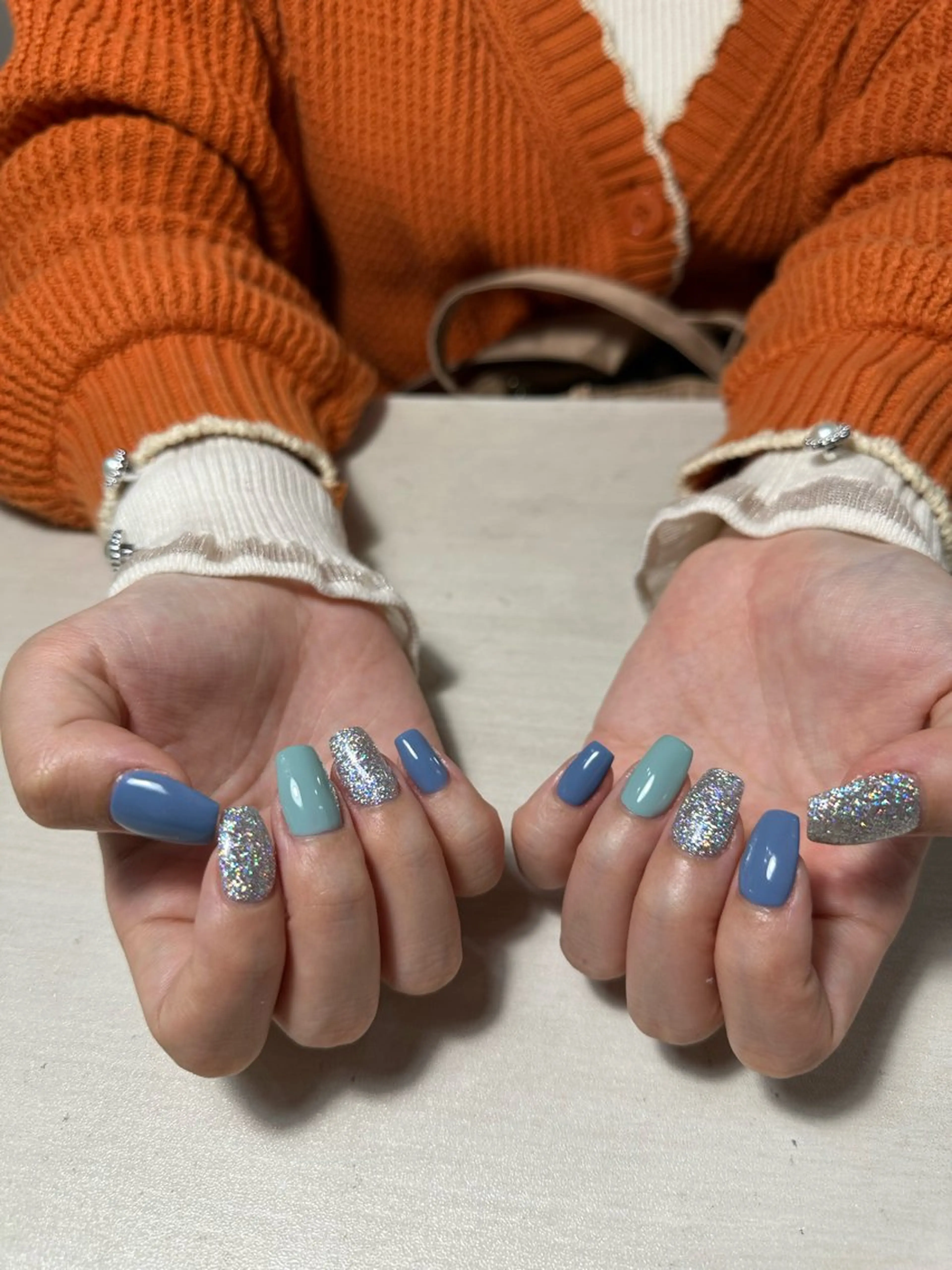 ネイル ラメ(グリッター) ワンカラーネイル LMN Rei🐰ᩚのネイルデザイン