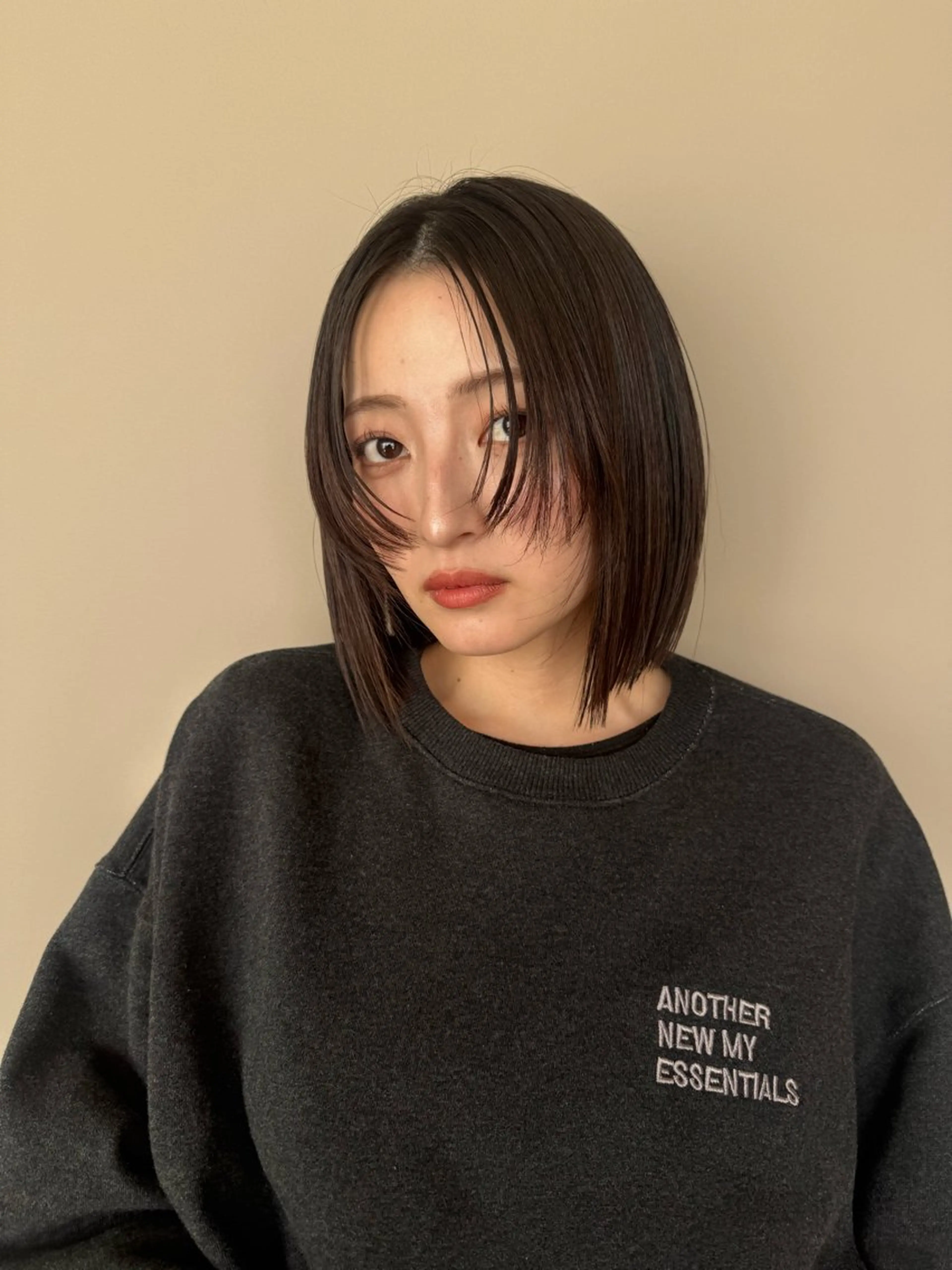 ショート カラー 切りっぱなしボブ ボブ 髪質改善/縮毛/ボブ CHIHIROのヘアスタイル