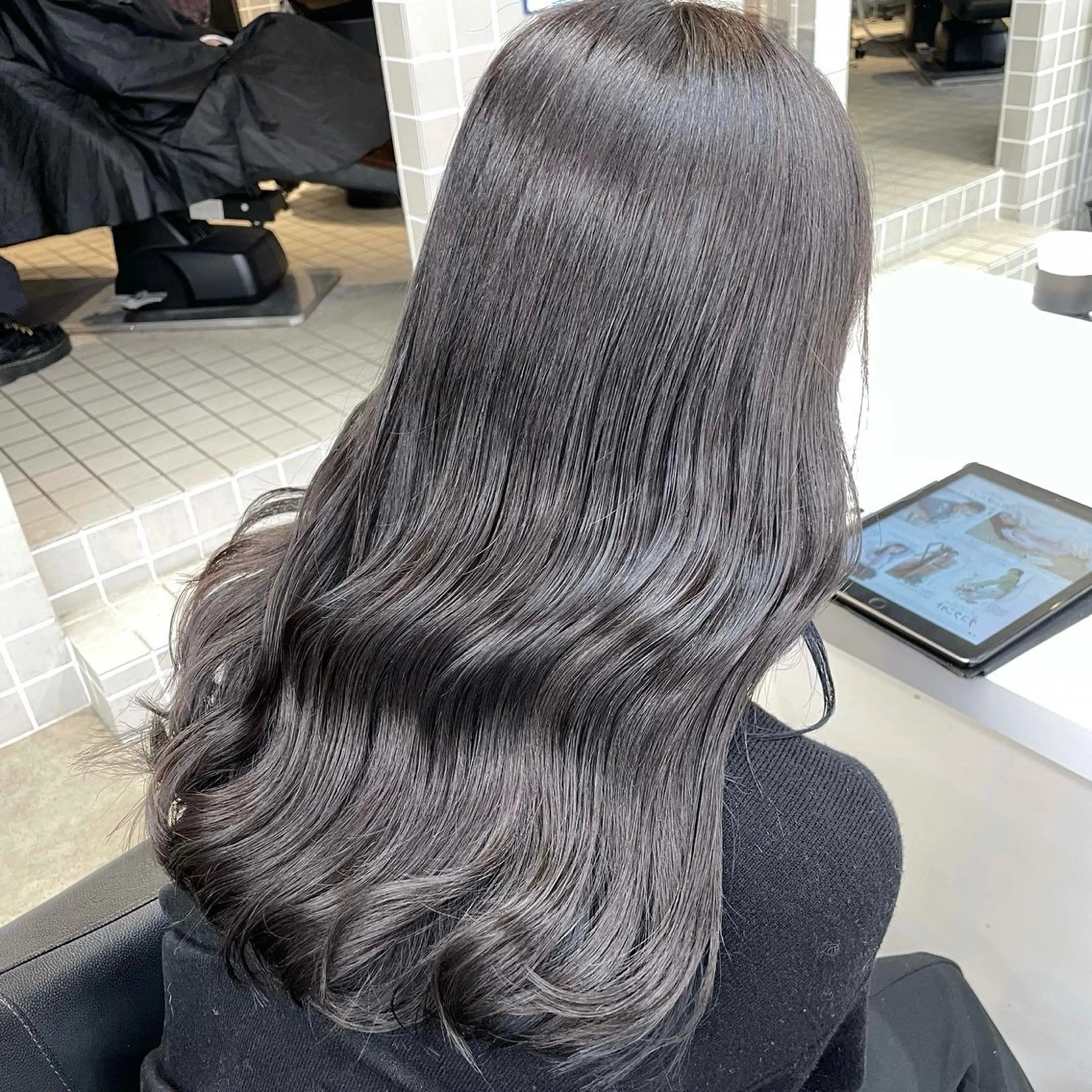 セミロング カラー ヘアアレンジ Over hair_ misakiのヘアスタイル