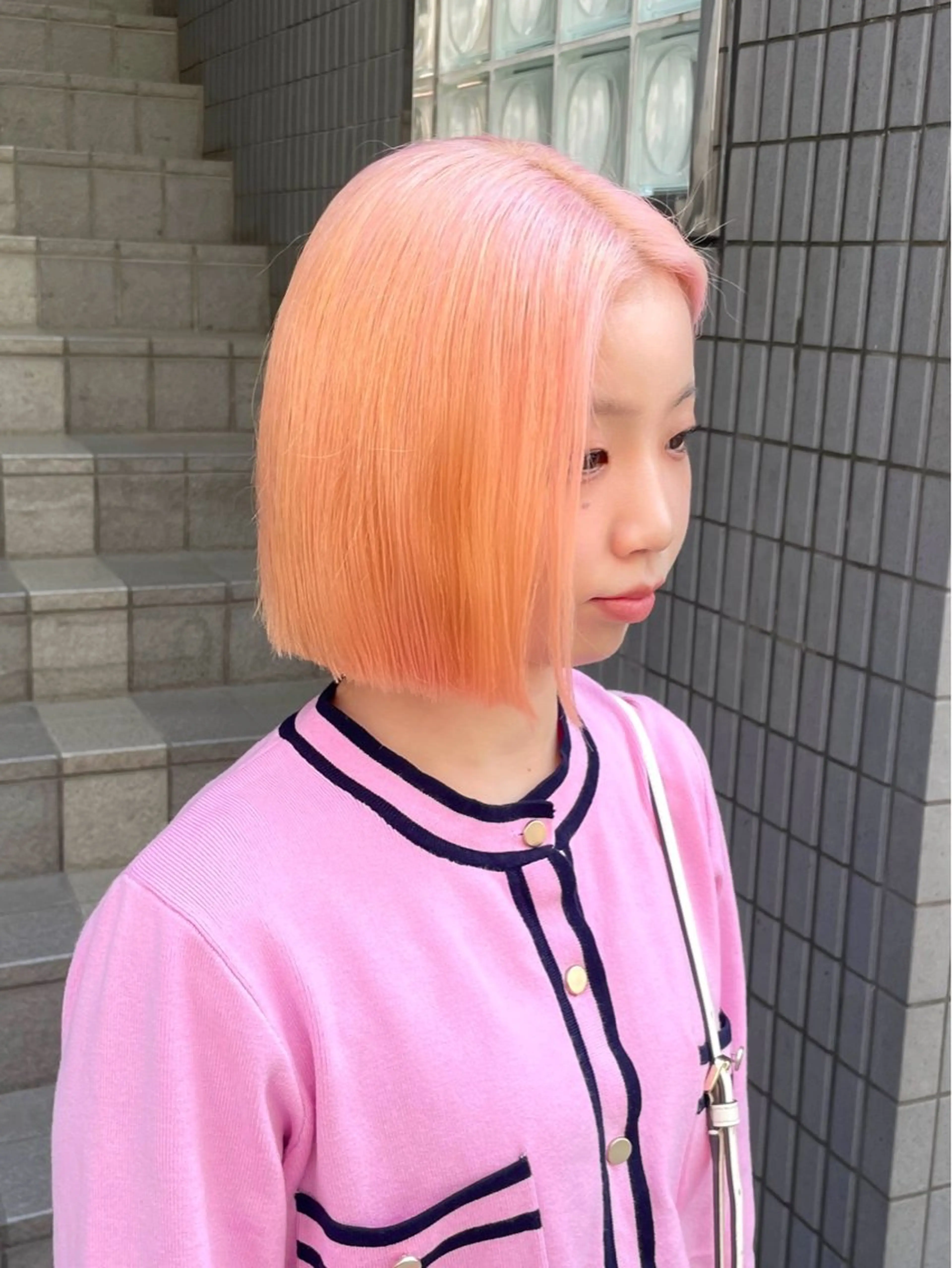 ミディアム カラー カット トリートメント ショート/ボブ/ 透明感カラー/ほのかのヘアスタイル