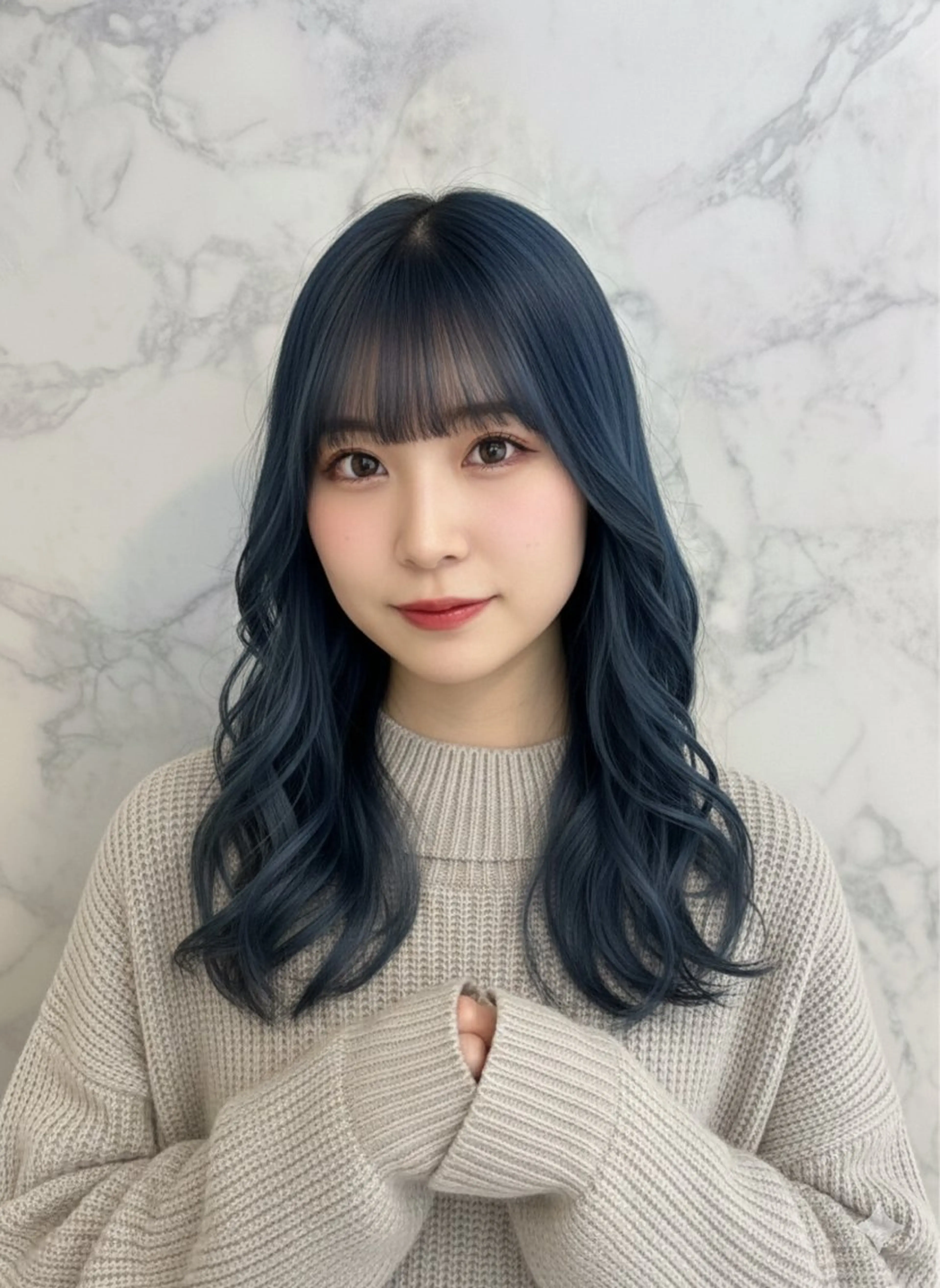 セミロング カラー ヘアカラー トリートメント 🍒しの🍒 カット/艶カラーのヘアスタイル