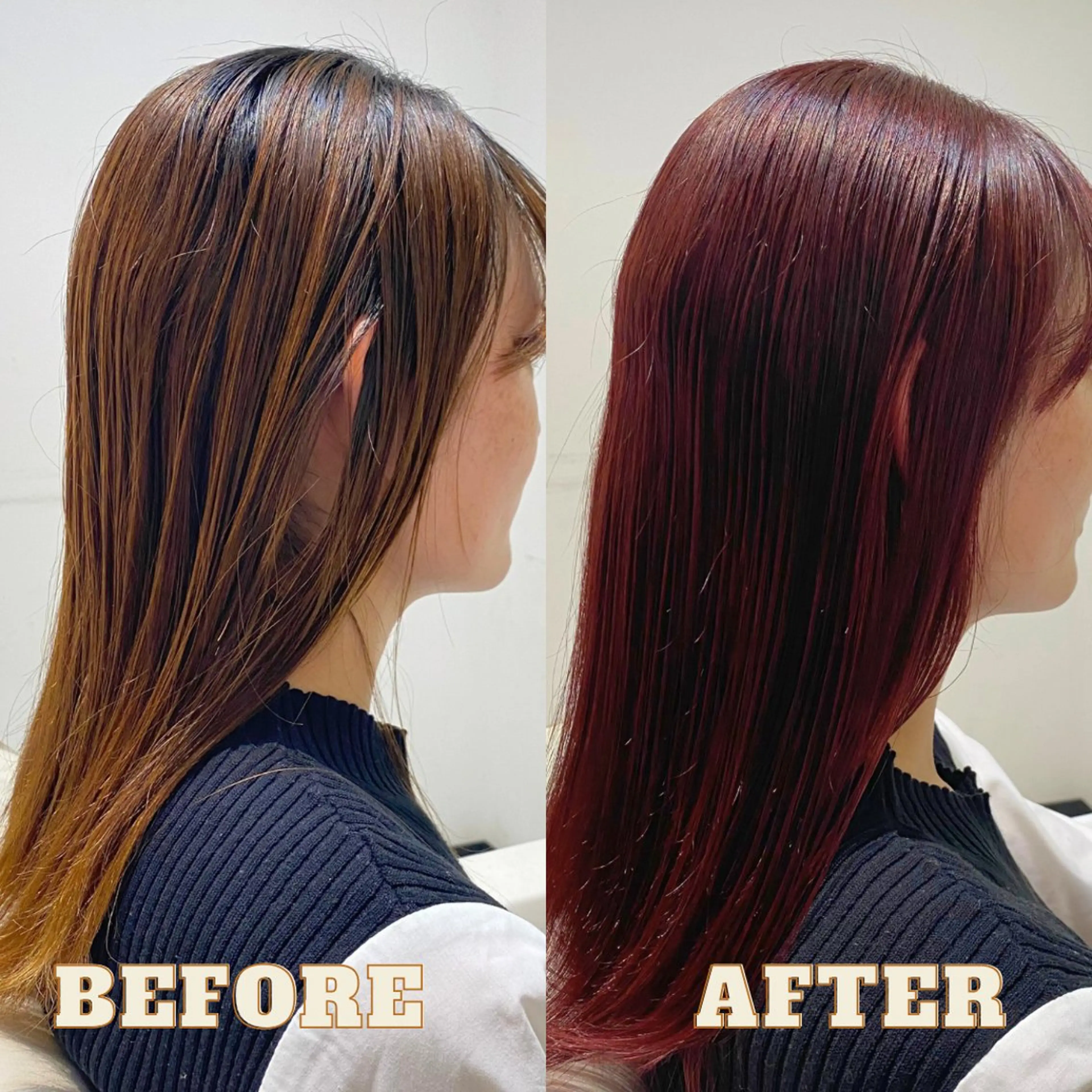 ミディアム YASU🍎CUT 赤系カラー/ヘアケアのヘアスタイル