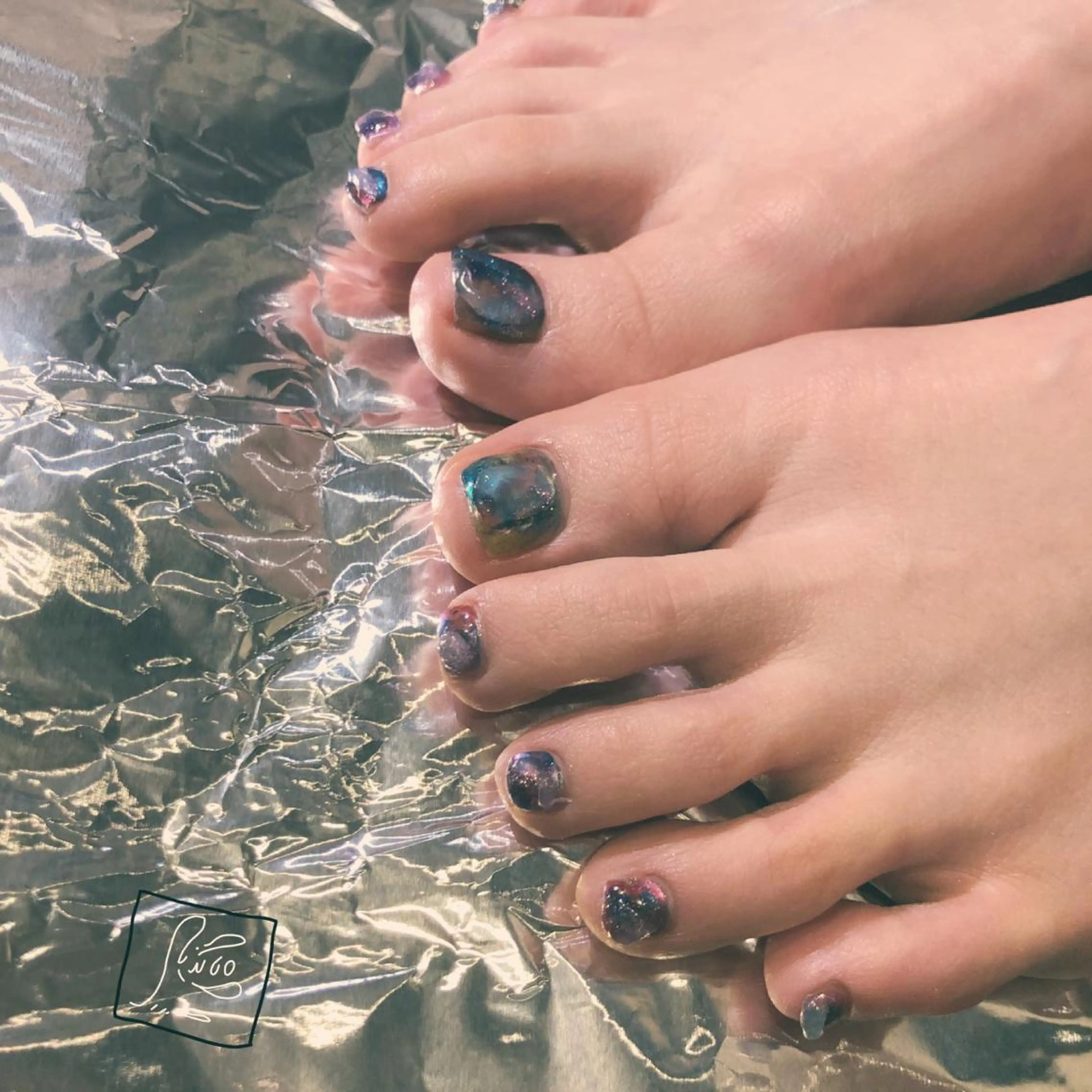 ネイル アートネイル クリアネイル フットネイル ワンカラーネイル フットネイル chik所属・hamaguchi licoのネイルデザイン