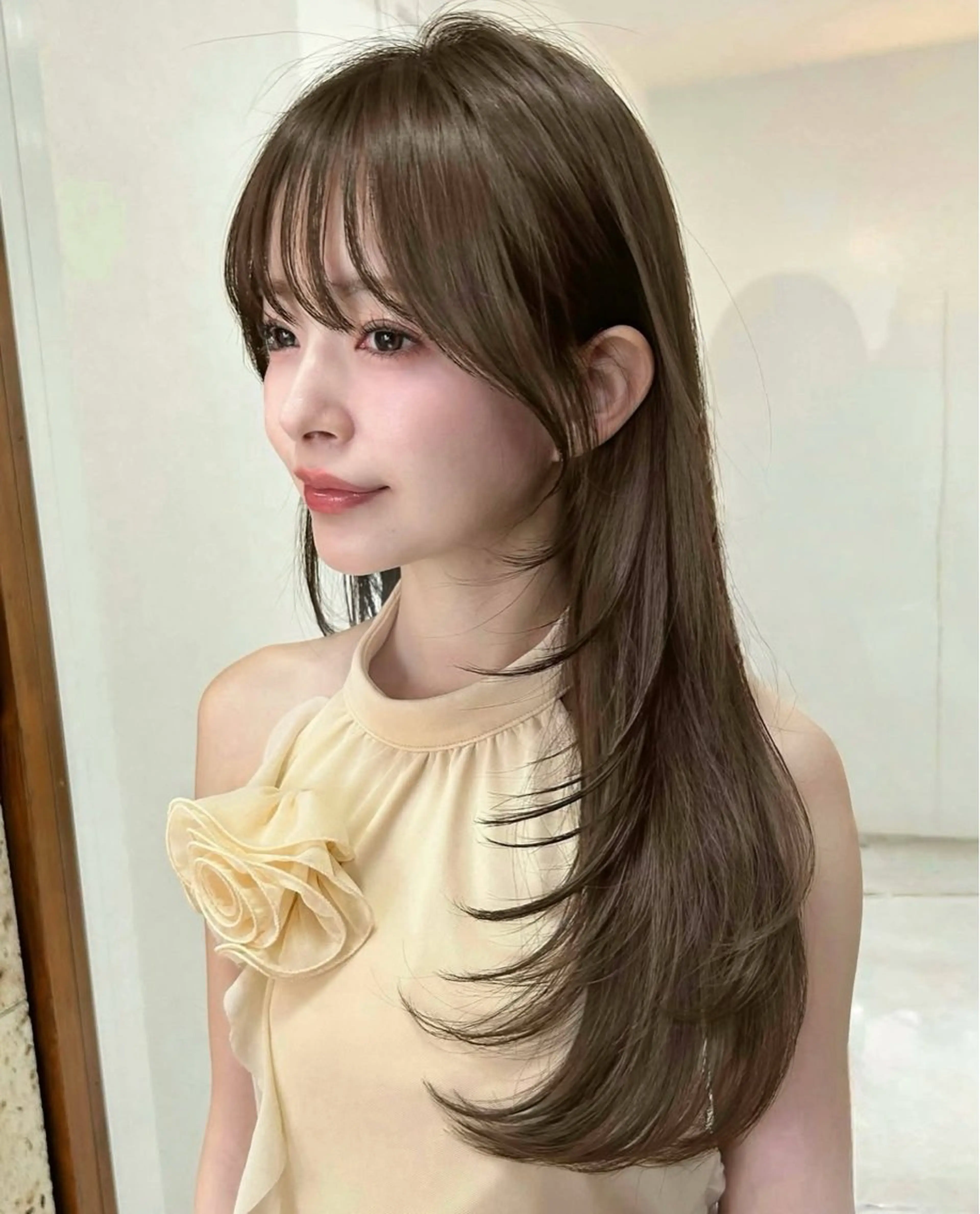 ロング カラー ヘアアレンジ カット トリートメント 美髪縮毛矯正/ 透明感カラー吉田光佑のヘアスタイル