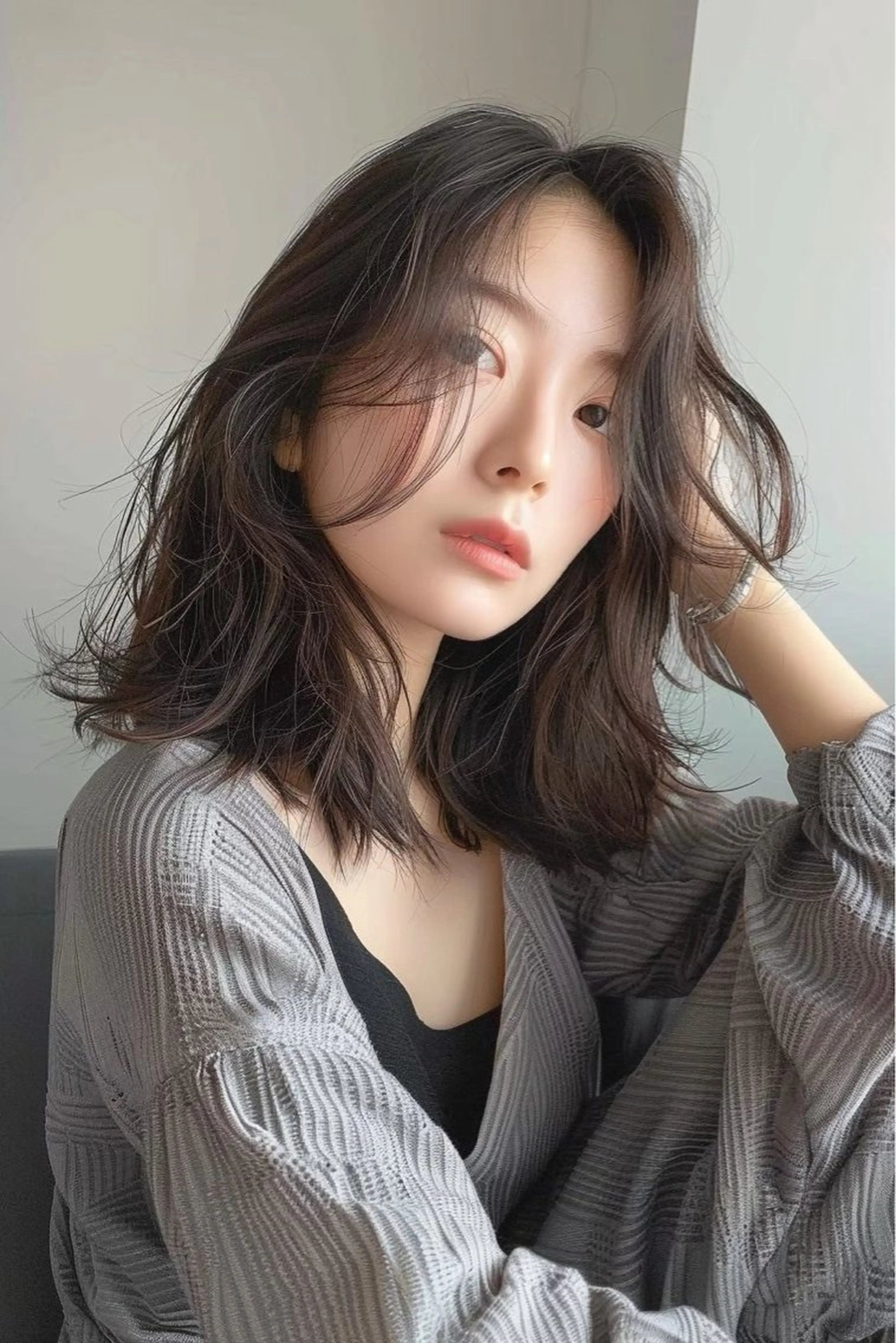 セミロング 髪質改善 韓国風ヘア レイヤーカット カット ヘアカラー トリートメント レイヤーカット/ カラー特化/YUTOのヘアスタイル