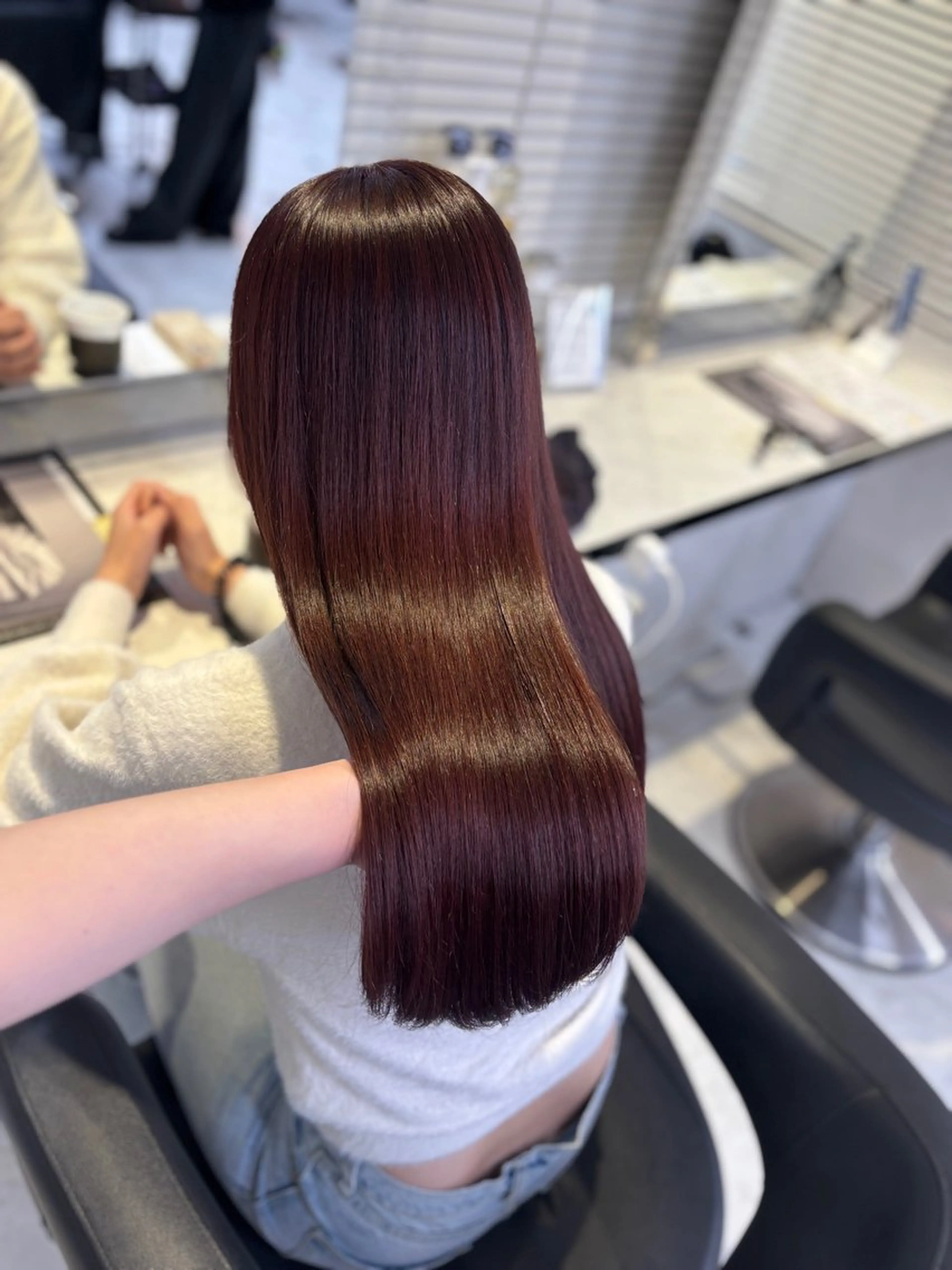 ロング ヘアカラー トリートメント ヘッドスパ ヘアセット ♥️韓国/ガーリー 暖色misa♥️のヘアスタイル