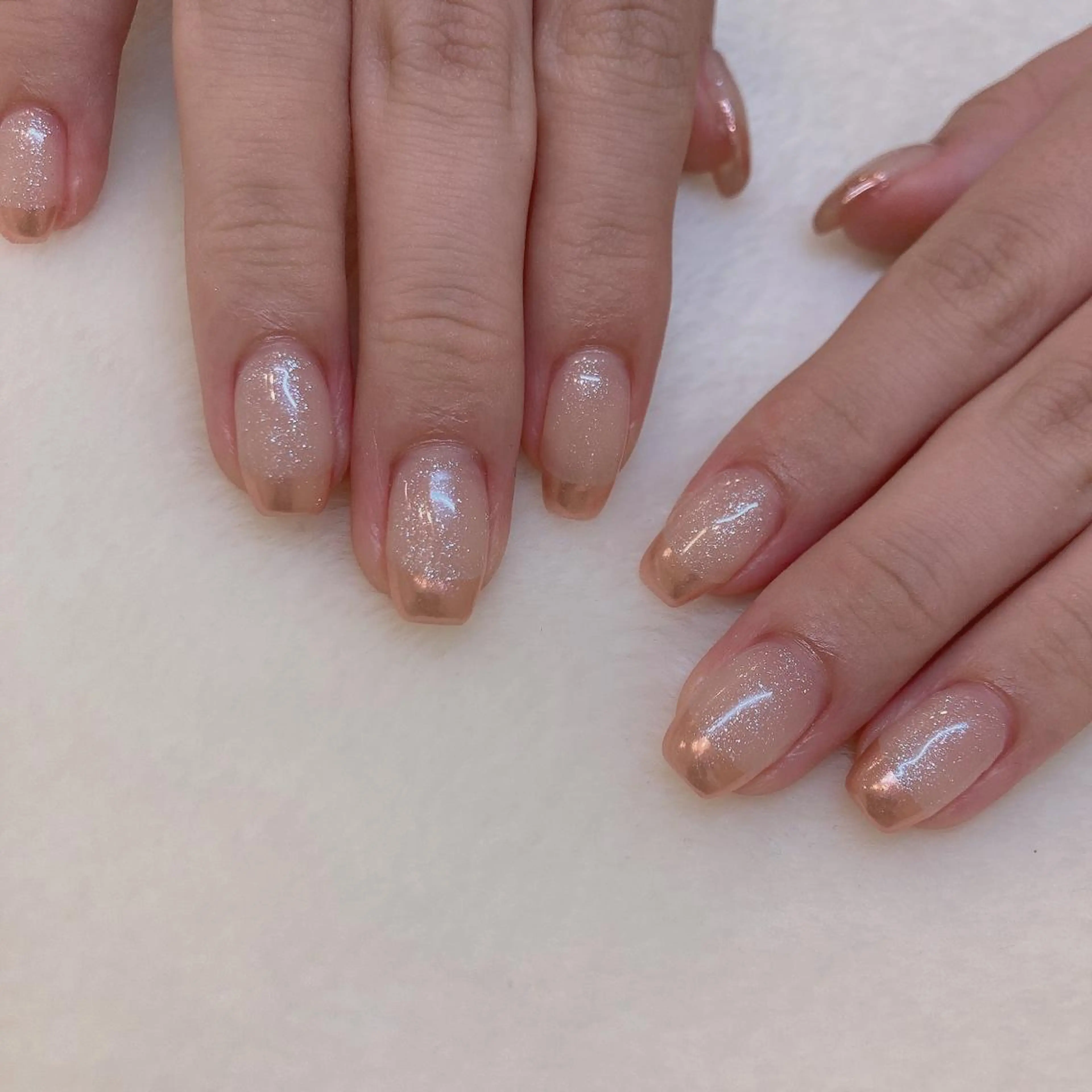 ネイル フレンチネイル ミラーネイル ハンドネイル 韓国ネイル/ワンホン ネイル🎀表参道3分のネイルデザイン