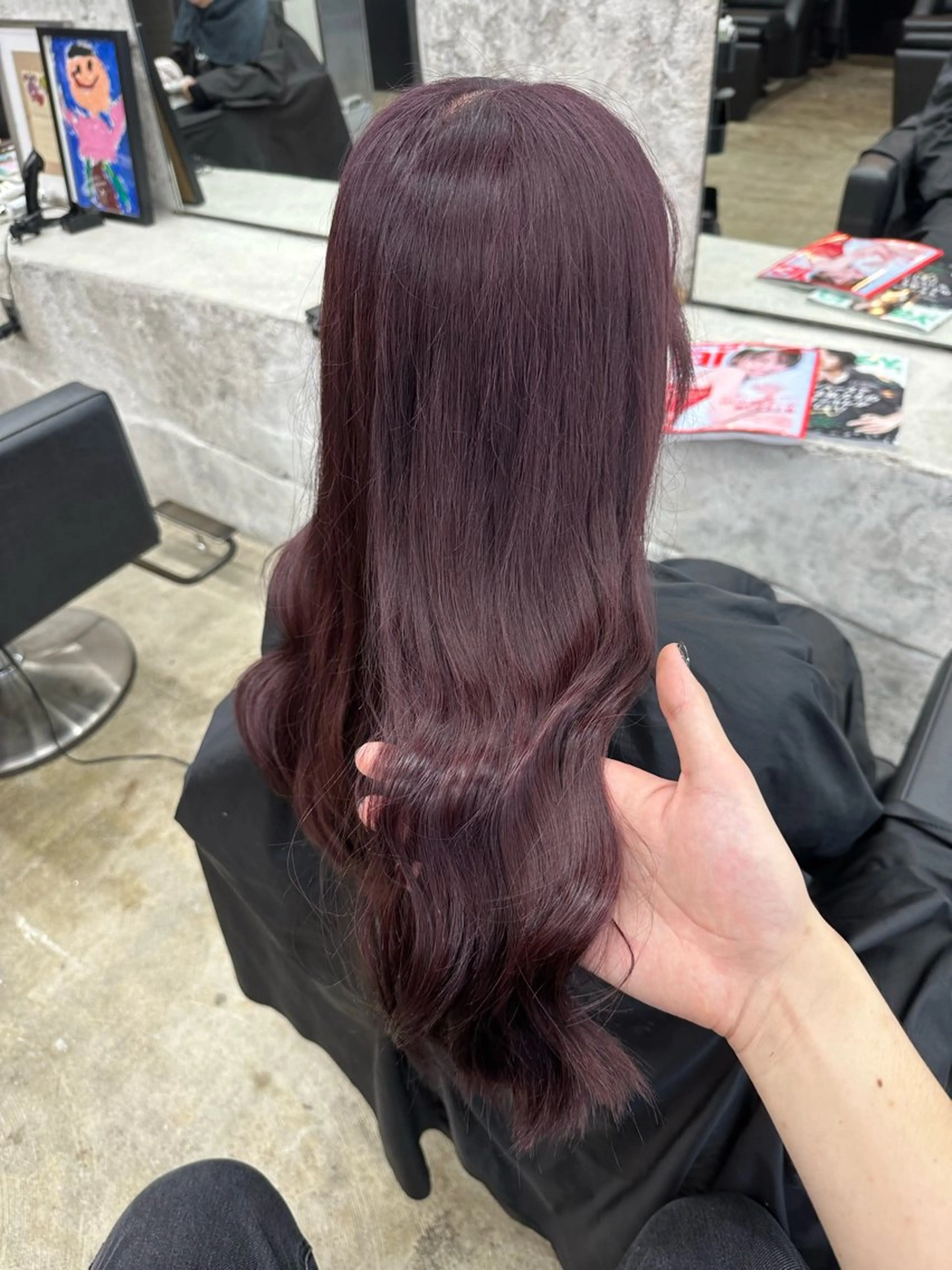 ロング カラー ラベンダーカラー ラベンダーピンク ピンクカラー カット ヘアカラー トリートメント 🪐LANDS🪐 福垣 海也のヘアスタイル
