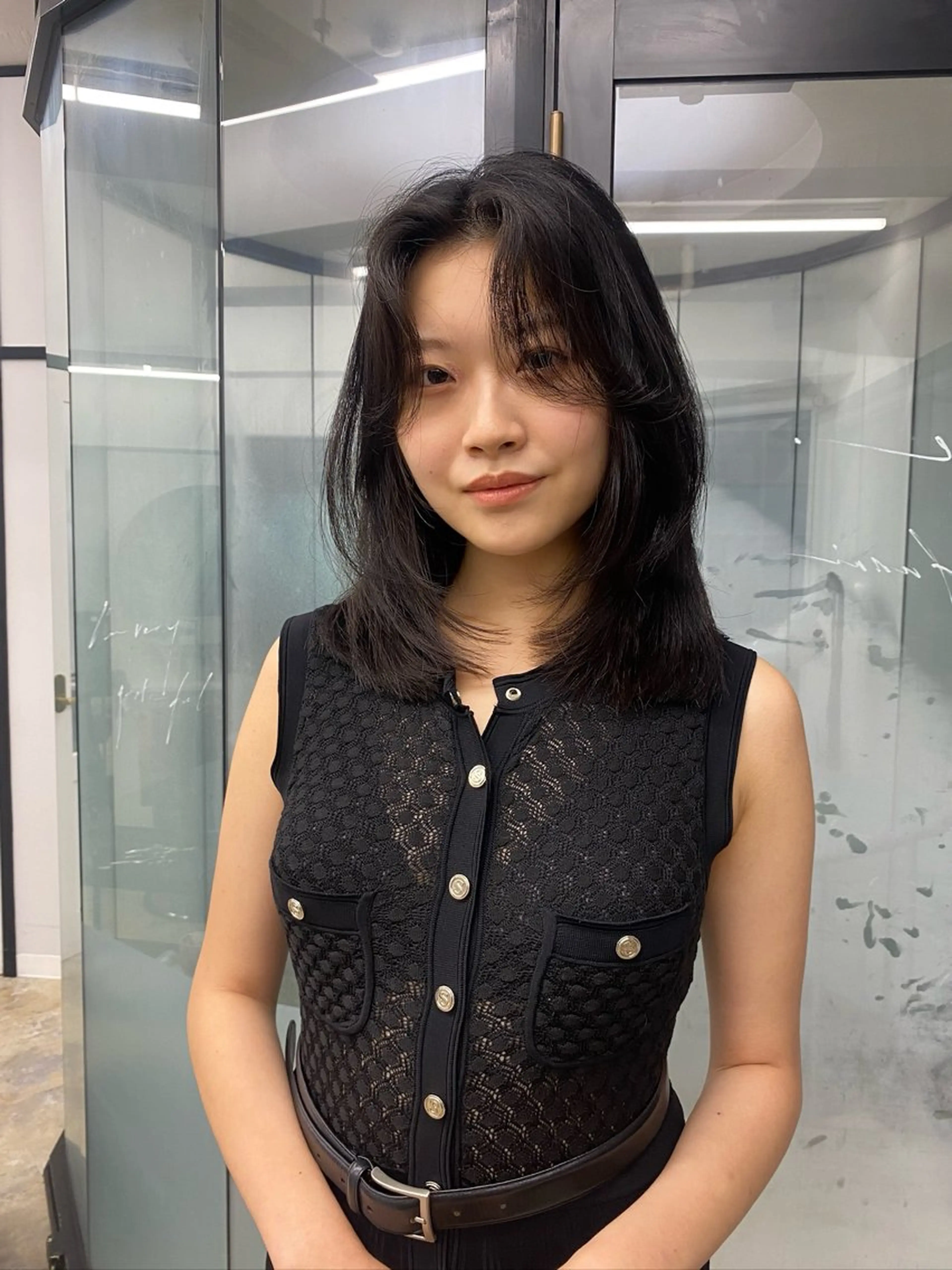 ロング 韓国風ヘア レイヤーカット 鳴海 稜真のヘアスタイル