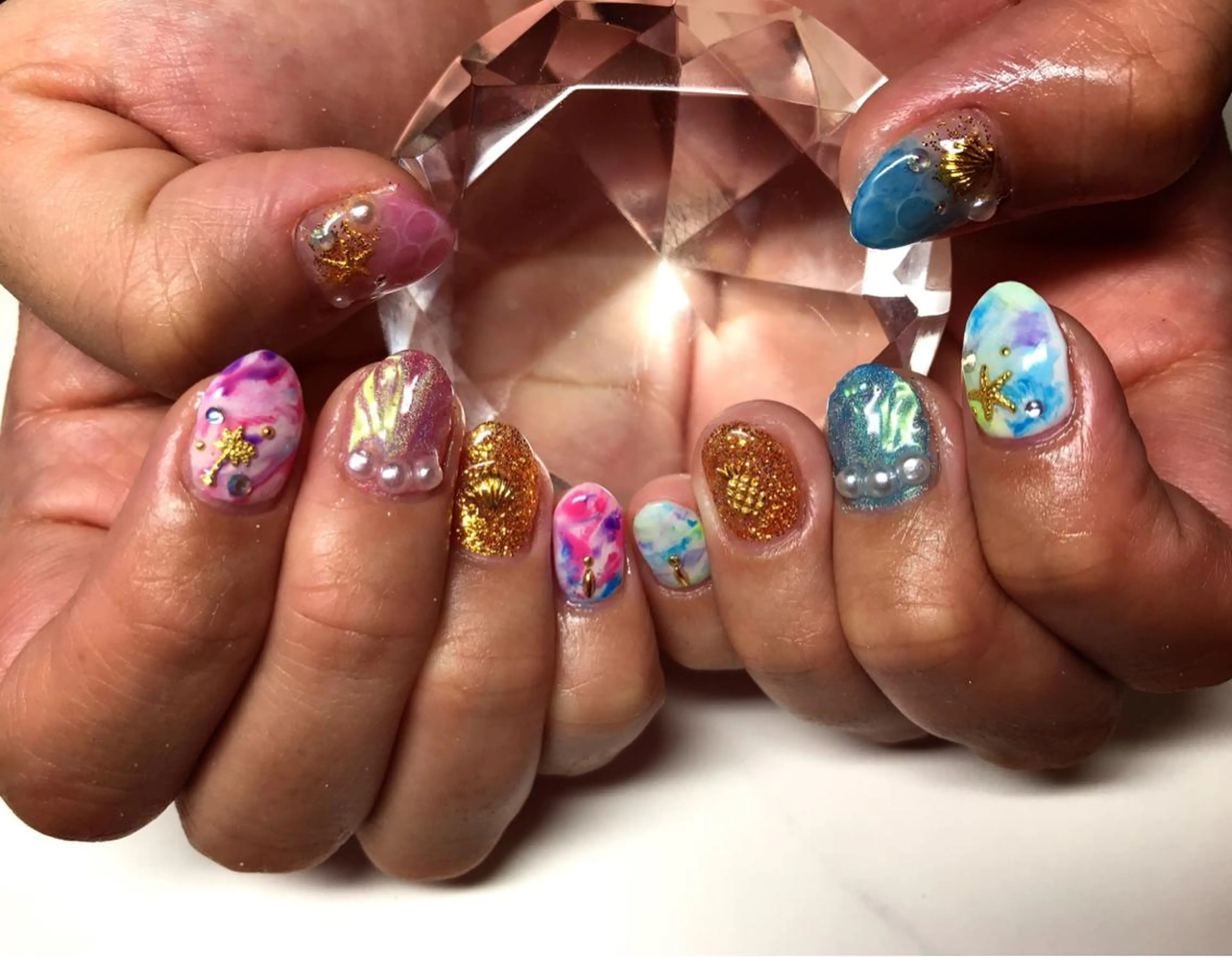 ネイル 夏ネイル ハンドネイル Nail Salon macherieのネイルデザイン