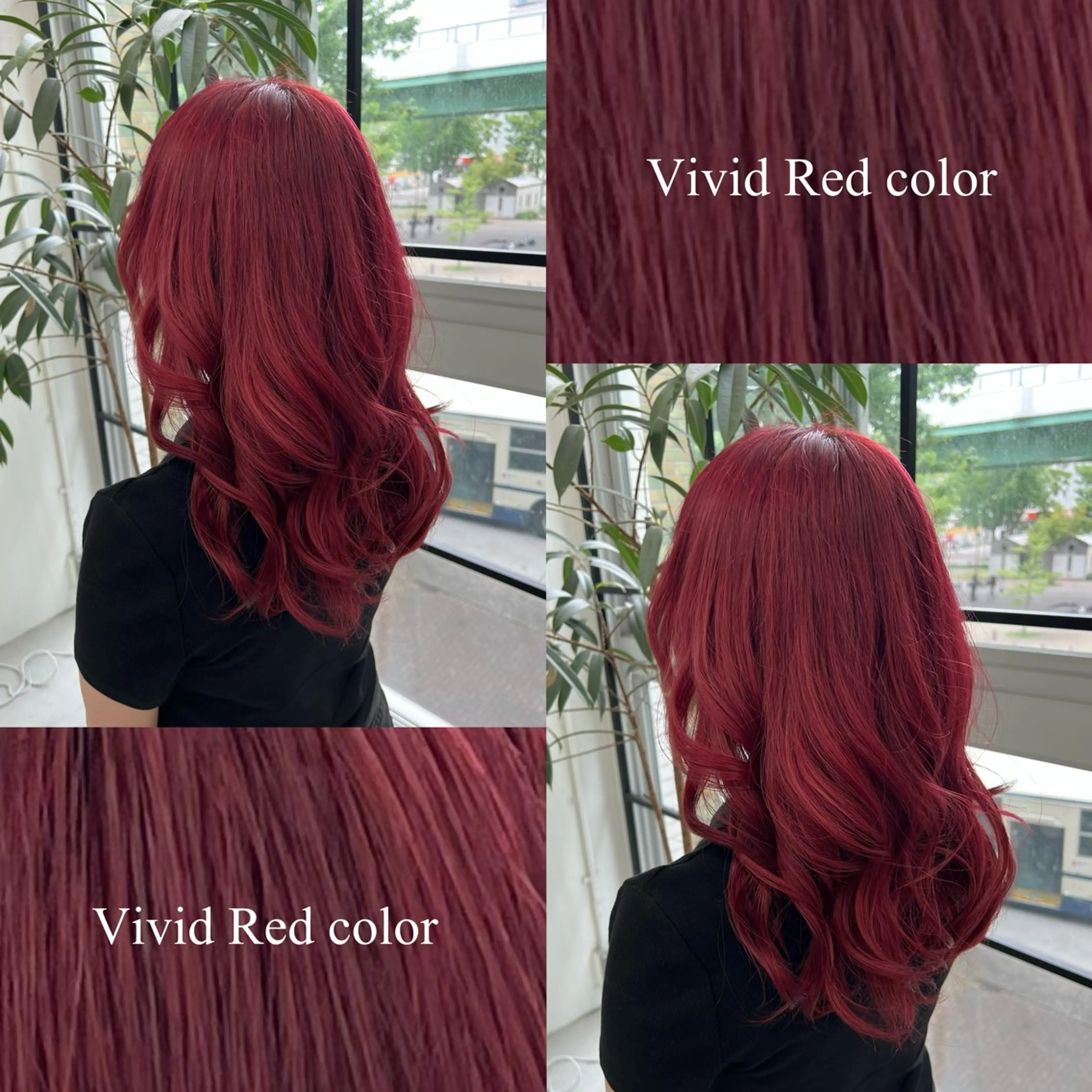 セミロング カラー ブリーチ ダブルカラー 韓国風カラー レッドカラー 学生 🌷︎あすか🌷 JILLSTUDIOのヘアスタイル