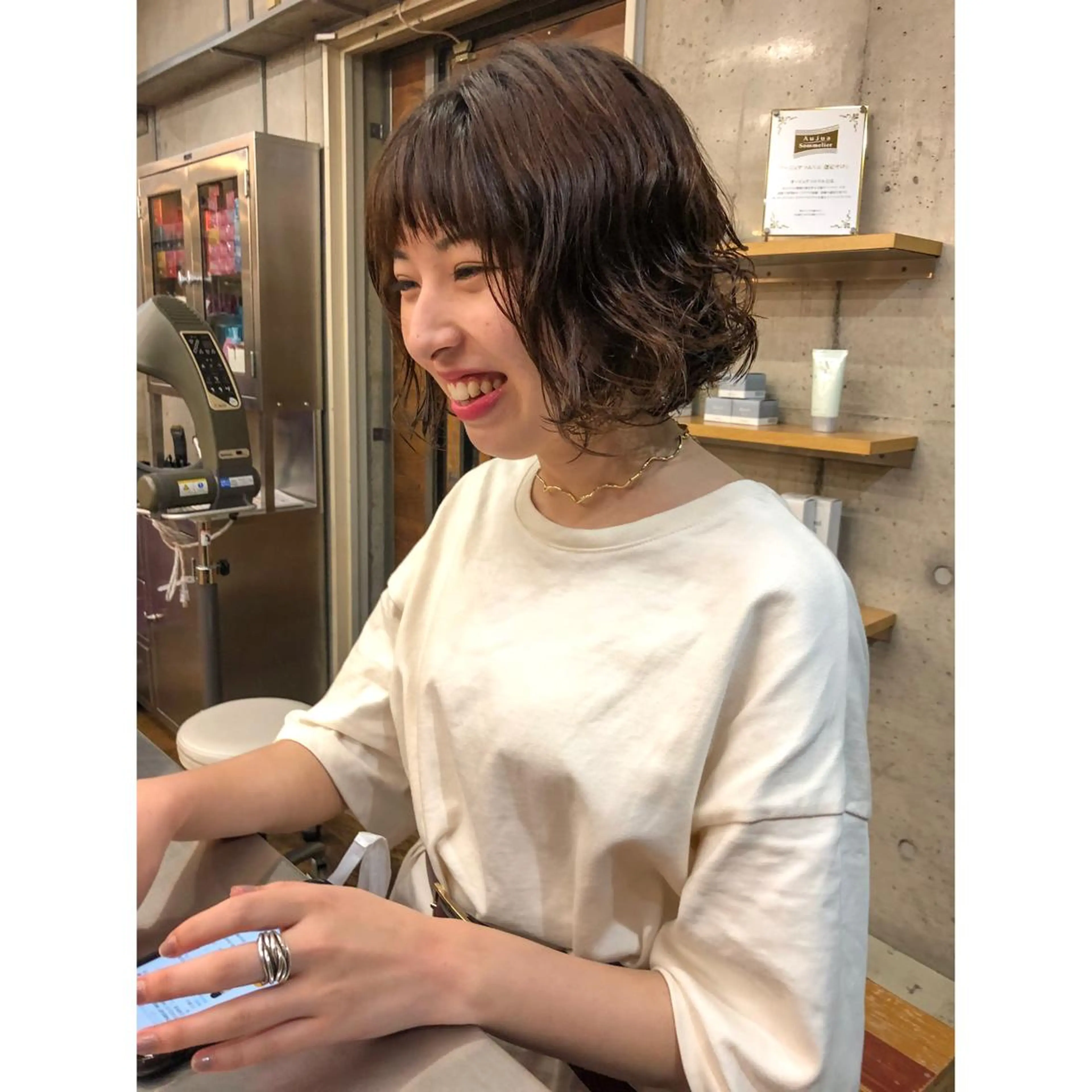 ミディアム パーマ ミディアムパーマ カット ヘアカラー トリートメント ヘアセット センスをお届けします 大谷将生infpのヘアスタイル