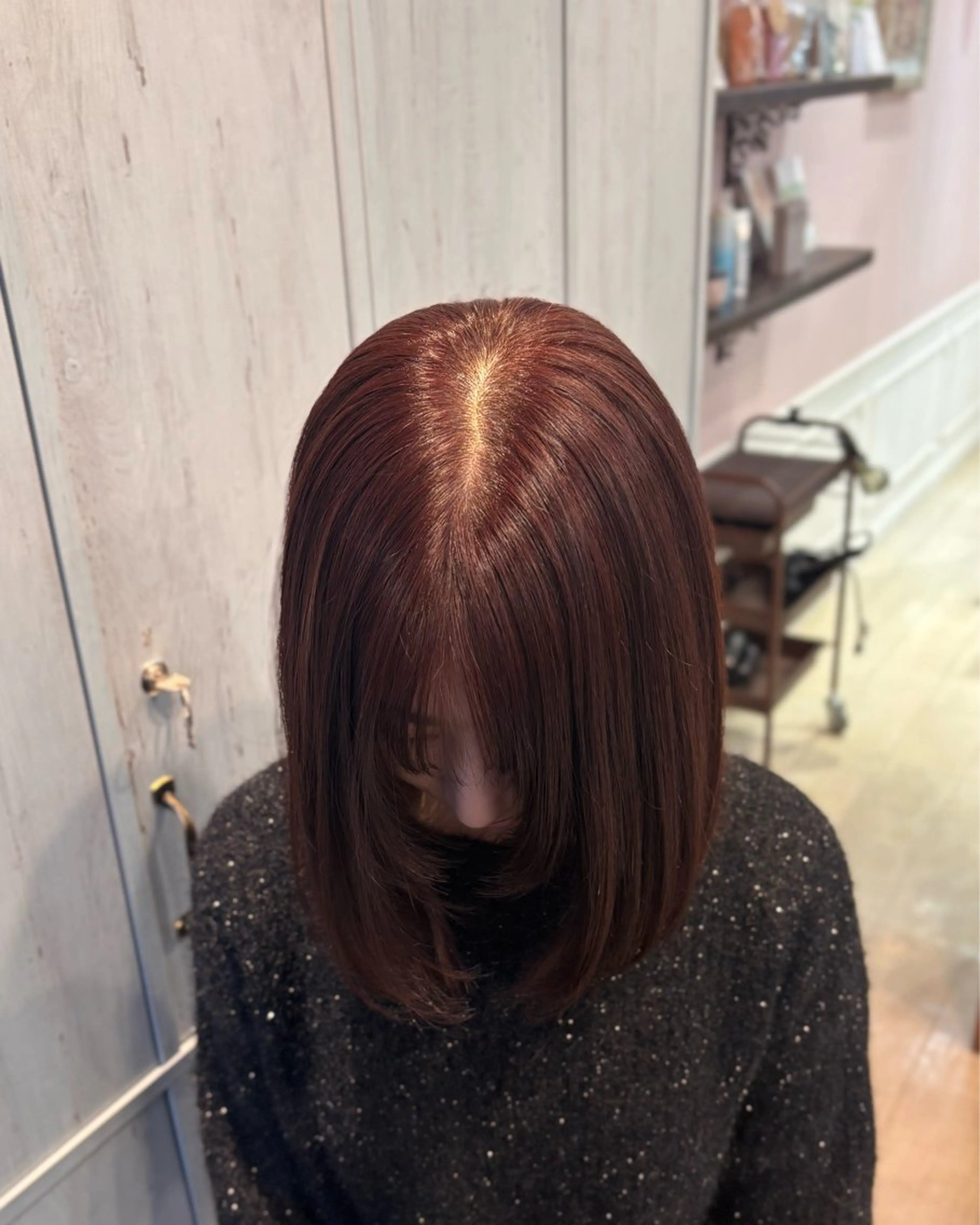 ミディアム カラー カット ヘアカラー 🌱なゆみ🌱透明感 /ナチュラル/高宮のヘアスタイル