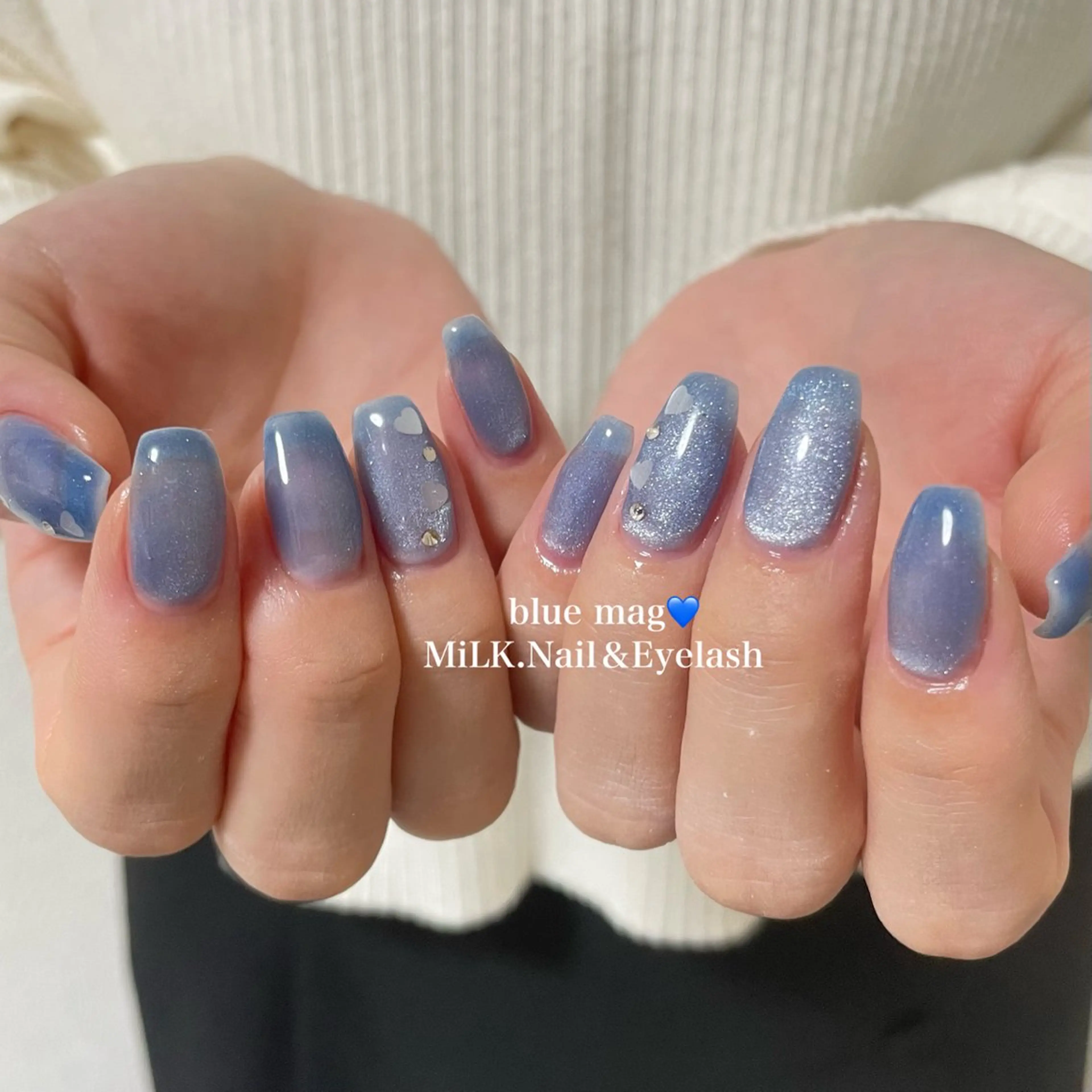 ネイル シンプルネイル ハンドネイル MiLK. wakaのマツエク・マツパデザイン