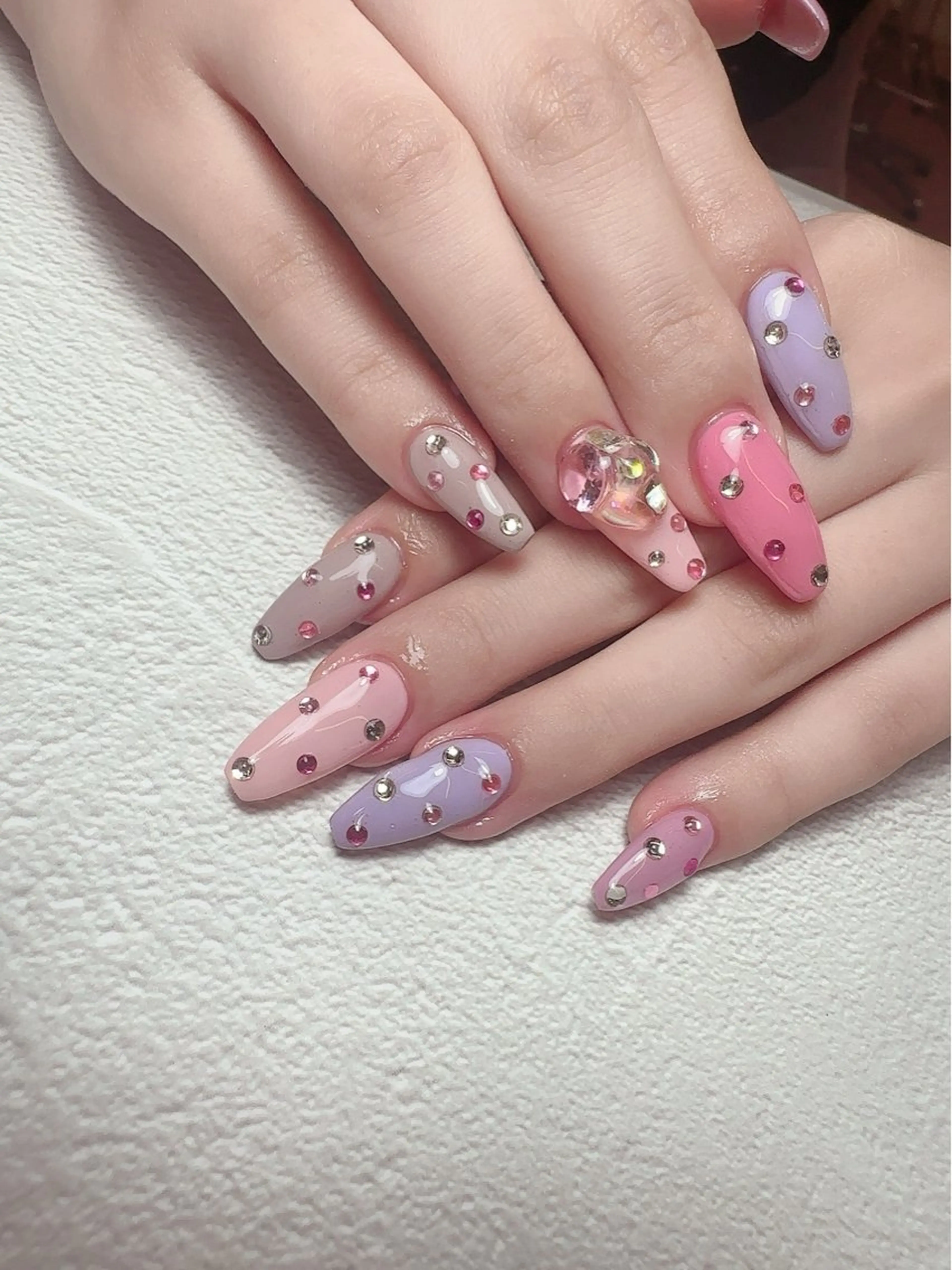 ネイル アートネイル 入学式 ハート マグネットネイル 持ち込み ハンドネイル Nailsalon Mimiy..♡のネイルデザイン