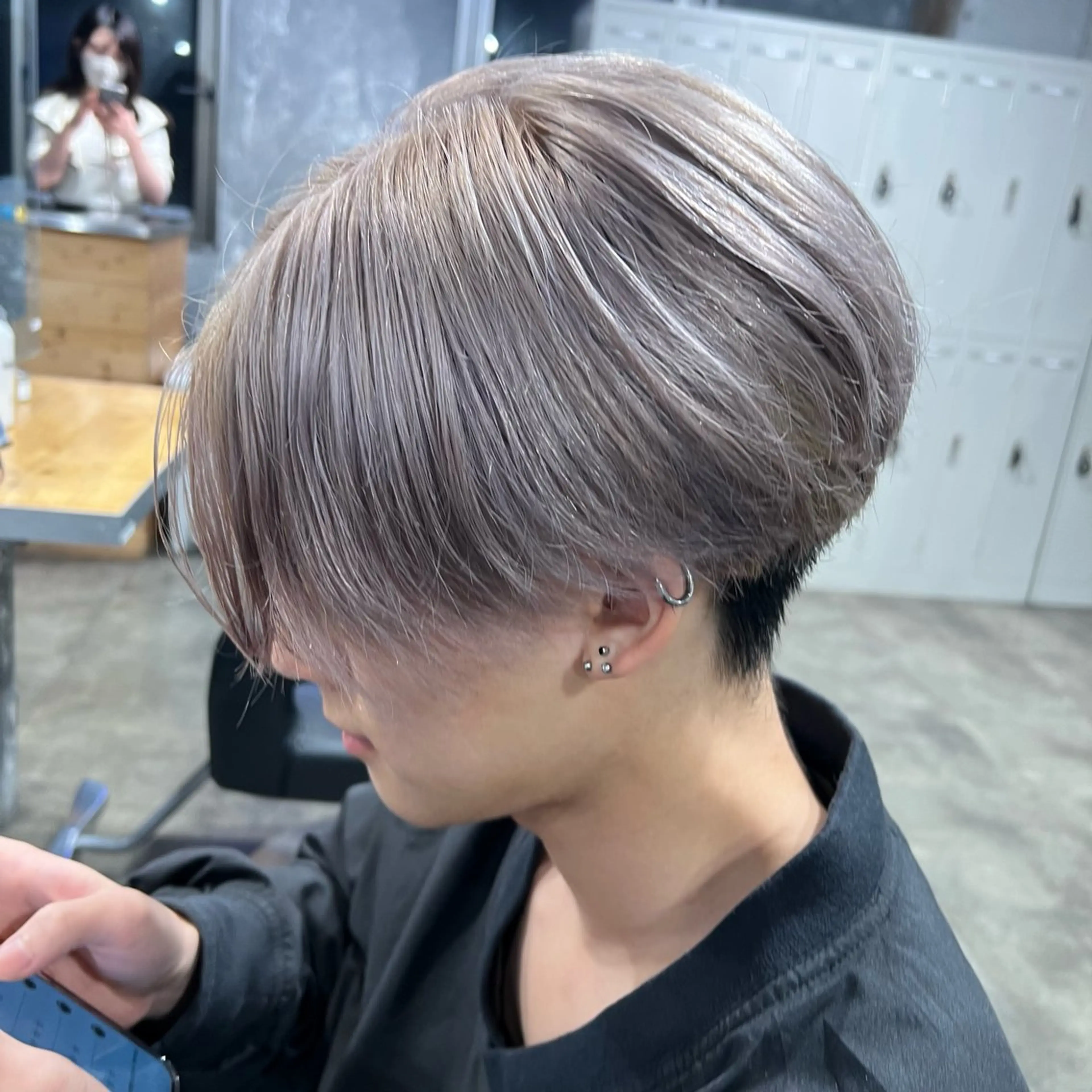 ショート カラー パーマ ヘアアレンジ メンズ キッズ アップバング センターパート メンズハイライト マッシュ メンズパーマ 🔷横浜1のパーマ 職人🔷将太郎のヘアスタイル