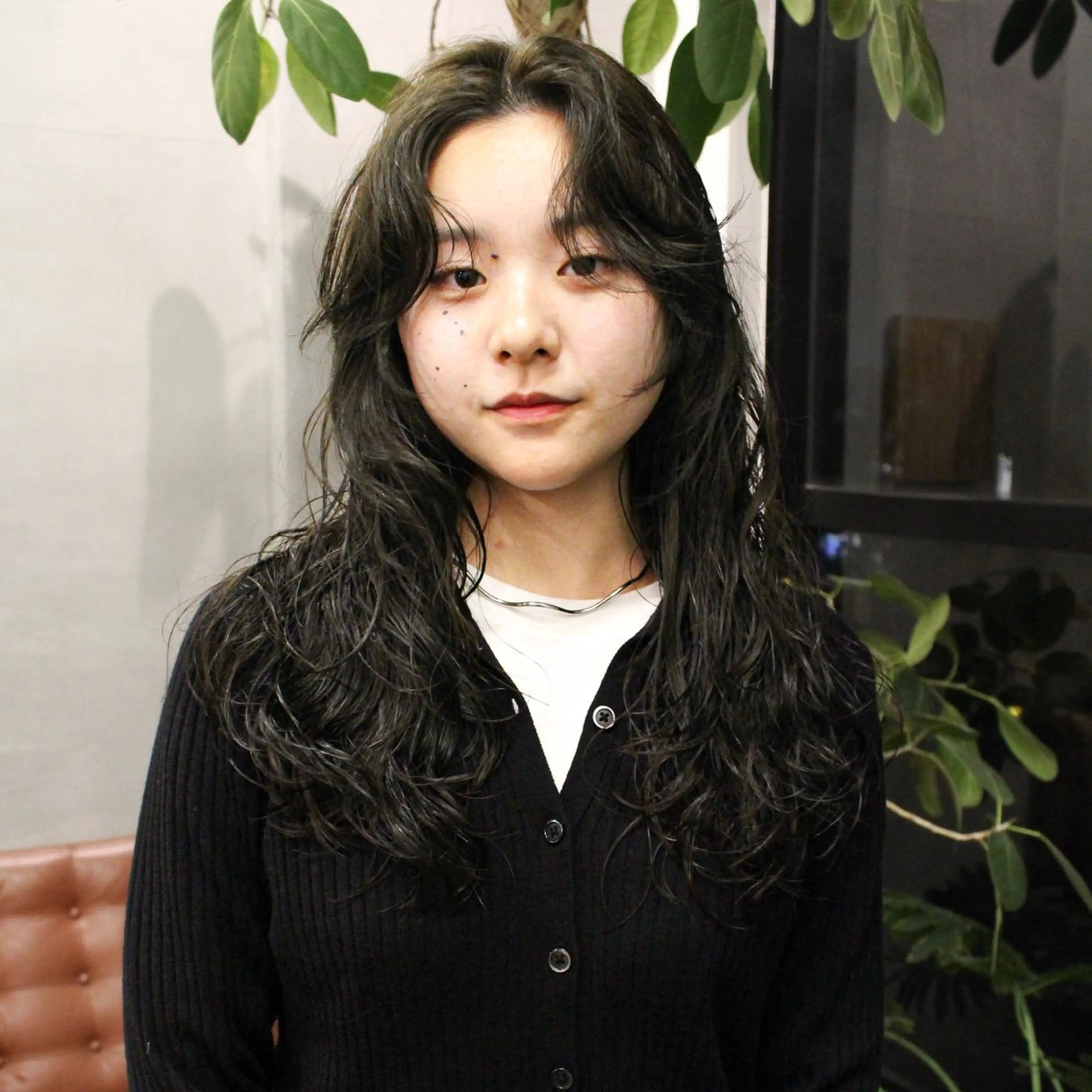 セミロング パーマ 藤川迅 曲がる縮毛矯正のヘアスタイル