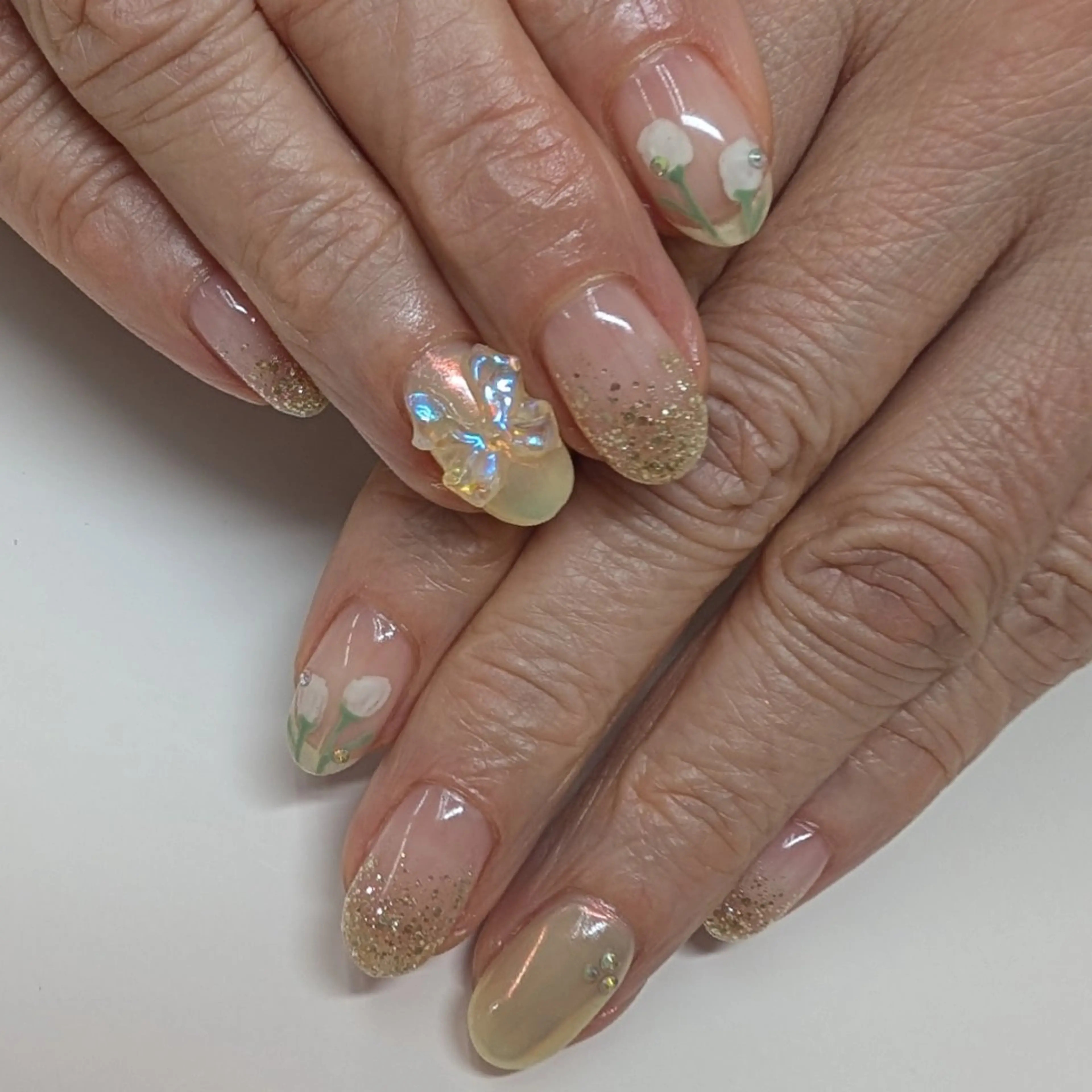 ネイル 春ネイル ハンドネイル ネイルサロン Amie　〜アミ〜所属・ᑎᗩIᒪ｜ᗰIᗰI｜ _५✍️Satou.のネイルデザイン