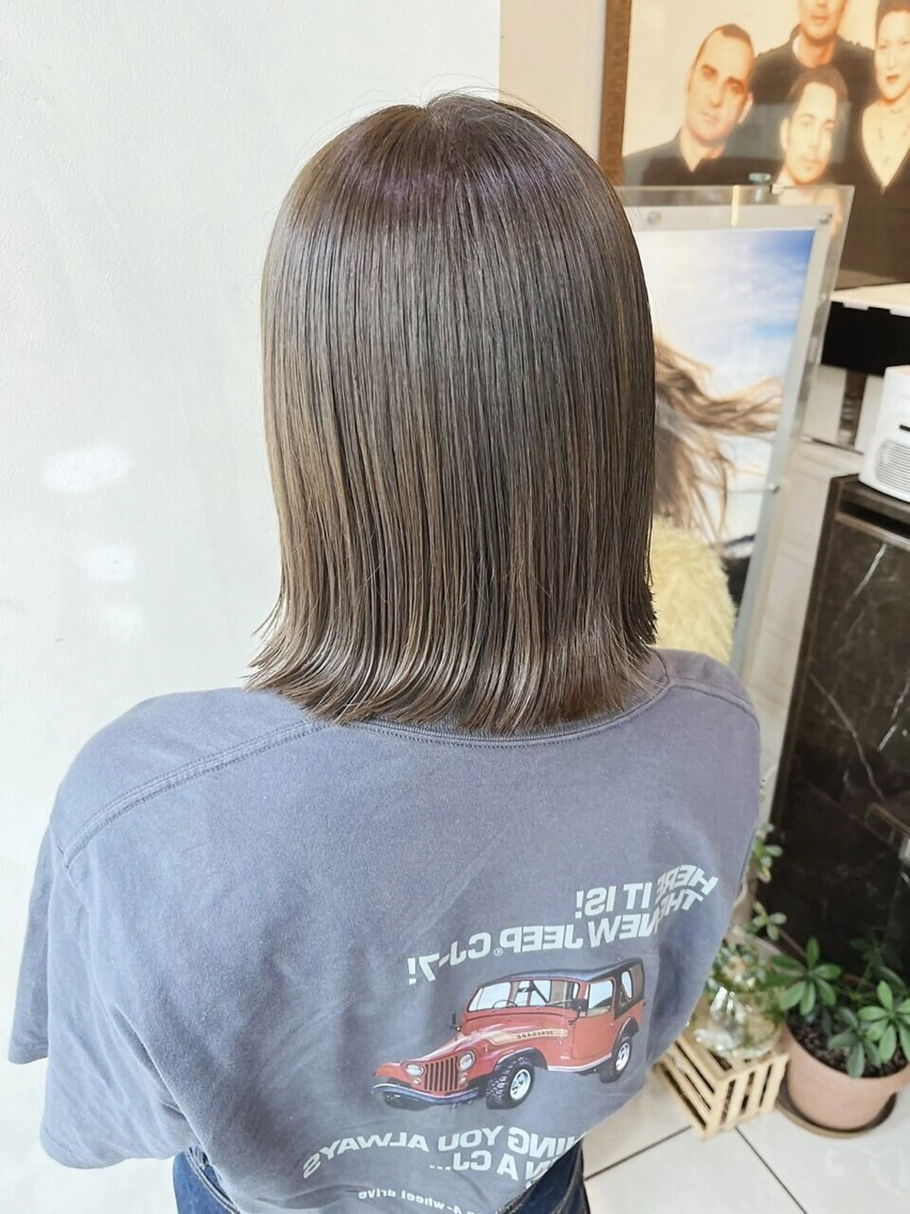 セミロング カラー ボブ カット VANCOUNCIL 松本のヘアスタイル