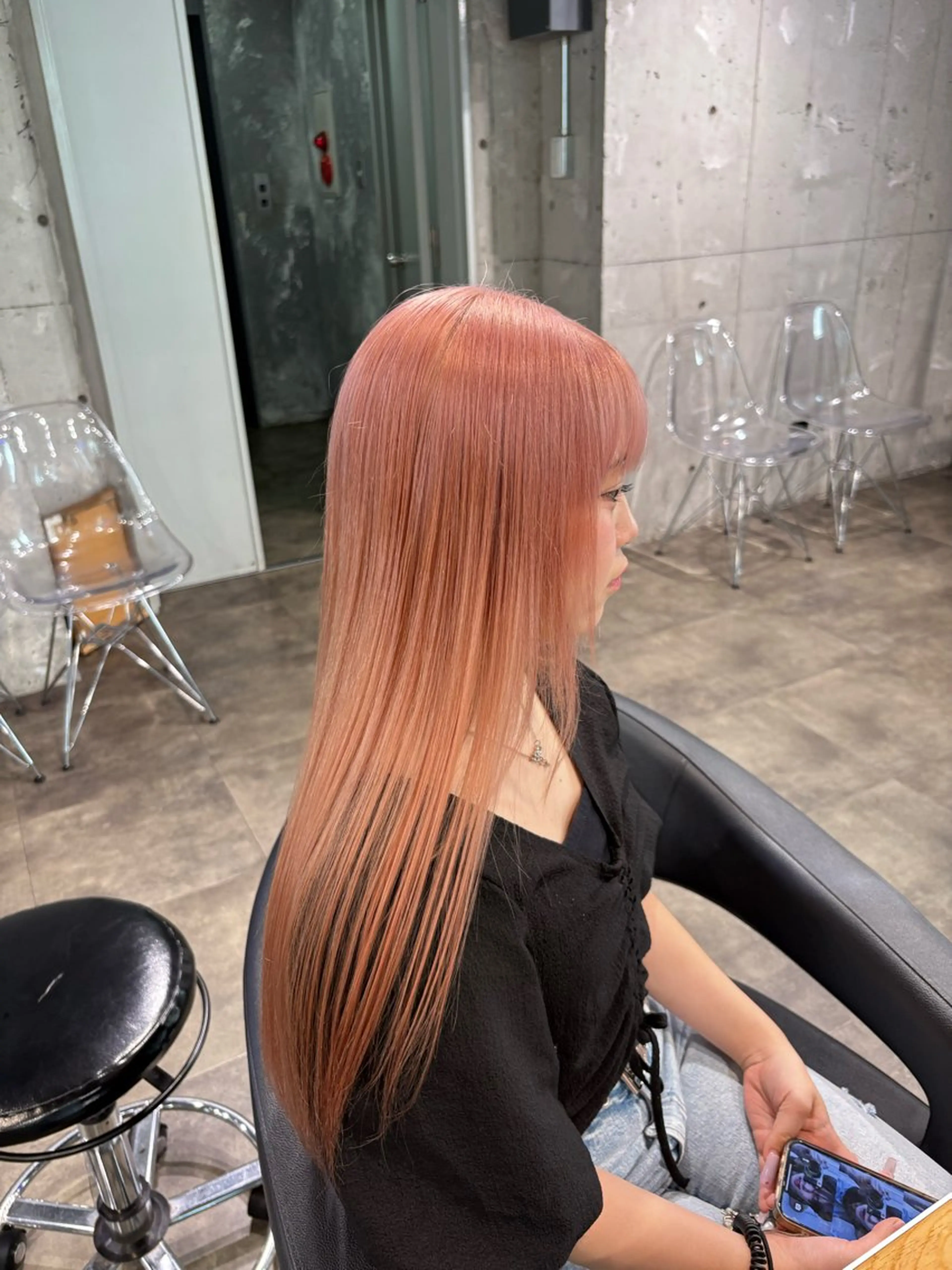 ロング カラー ヘアカラー ハイトーン 横浜💞ミオのヘアスタイル