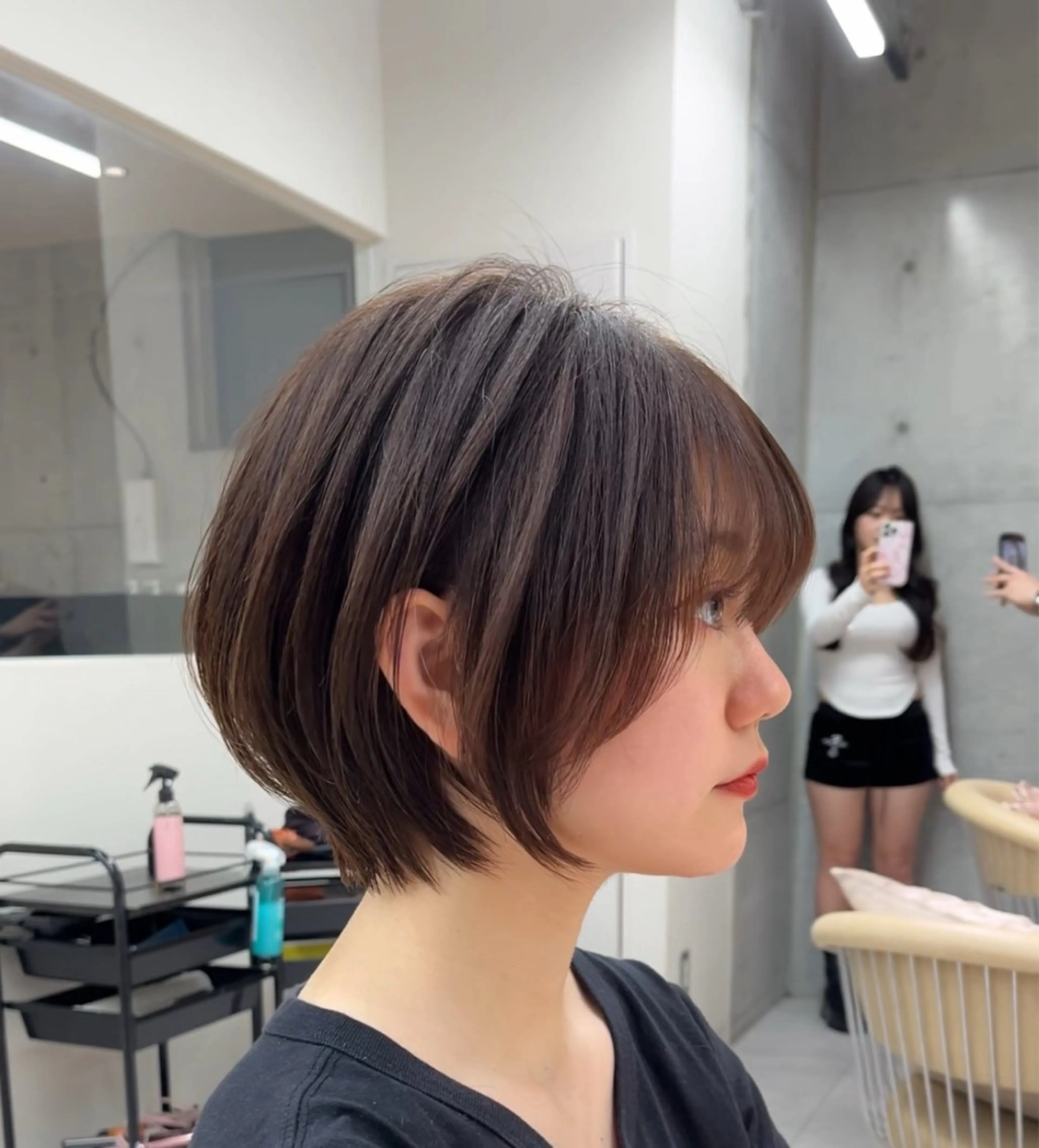 ショート ショートボブ ボブ ショートヘア けいし🐬ボブ 美髪縮毛矯正のヘアスタイル