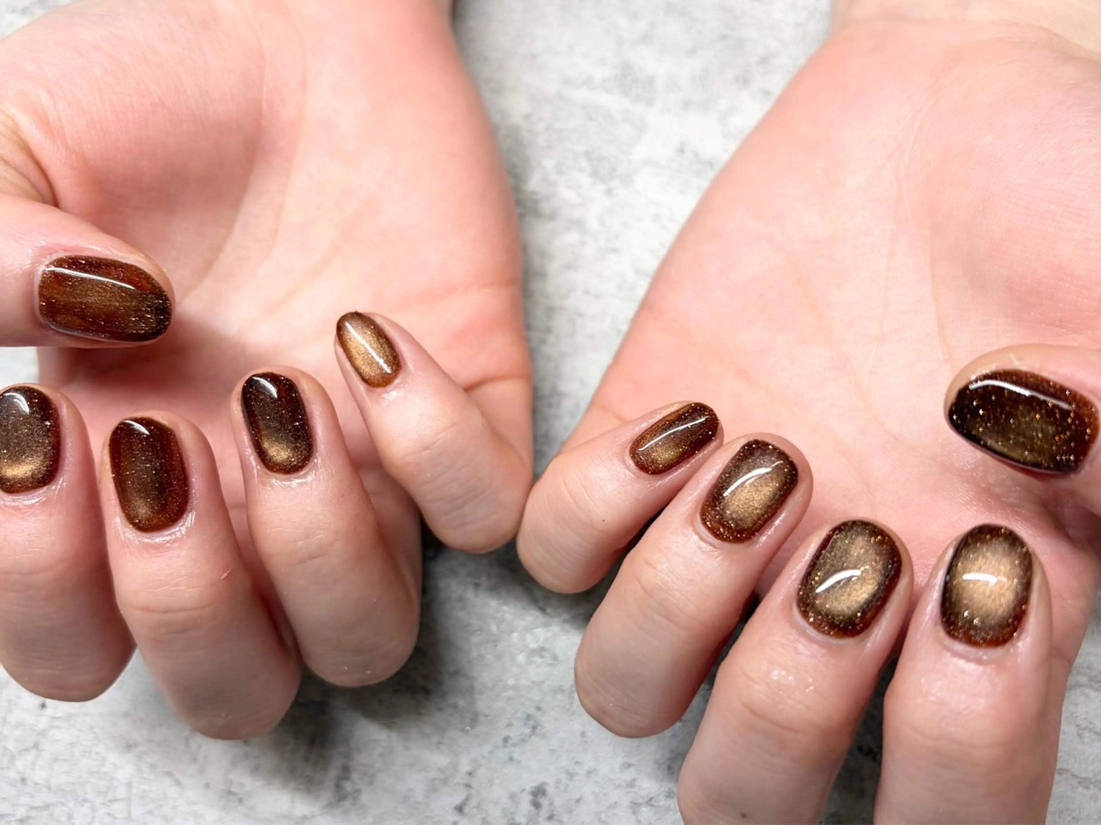 ネイル マグネットネイル マグネットワンカラー ワンカラーネイル CURAR平塚店 mizuhaのネイルデザイン