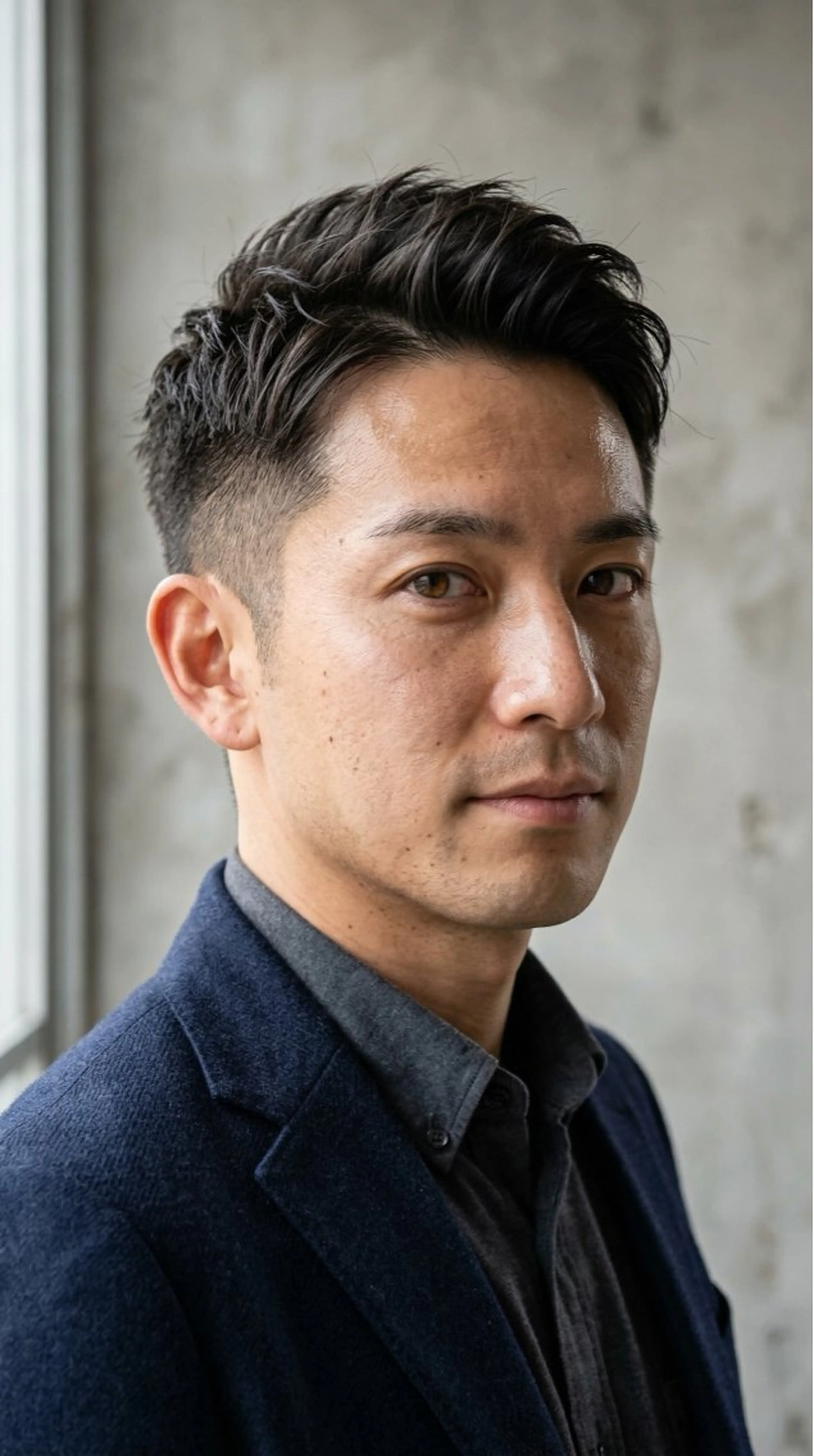 ショート メンズ アップバング ビジネス 刈り上げ ショートヘア 小顔カット カット 🔮メンズ縮毛矯正 メンズパーマ💎竹永のヘアスタイル