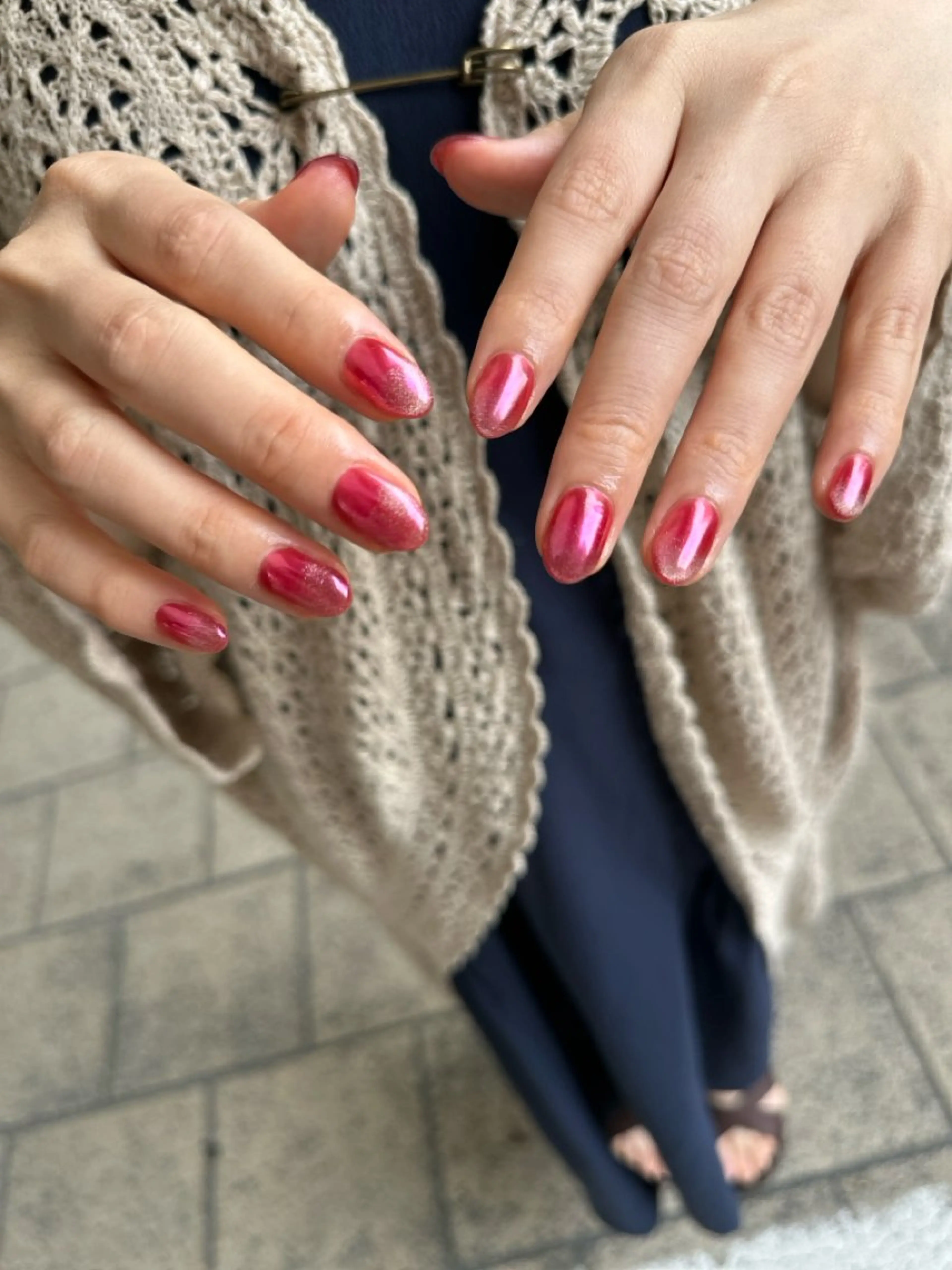 ネイル グラデーション マグネットネイル ミラーネイル ハンドネイル nailsalon ∞ ﾐｶﾅﾙ ∞のネイルデザイン