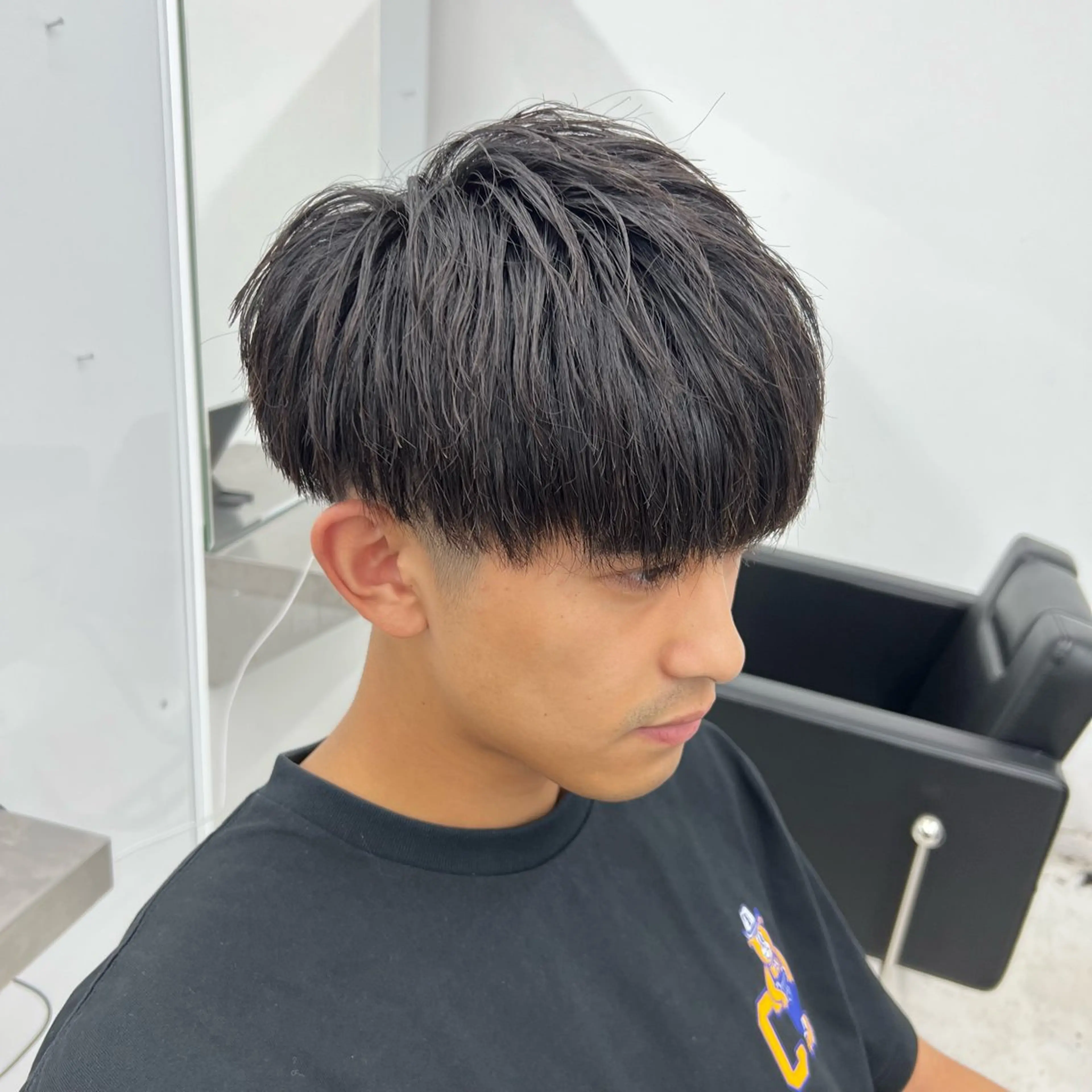 メンズ カット センターパート/ 暖色カラーayuのヘアスタイル