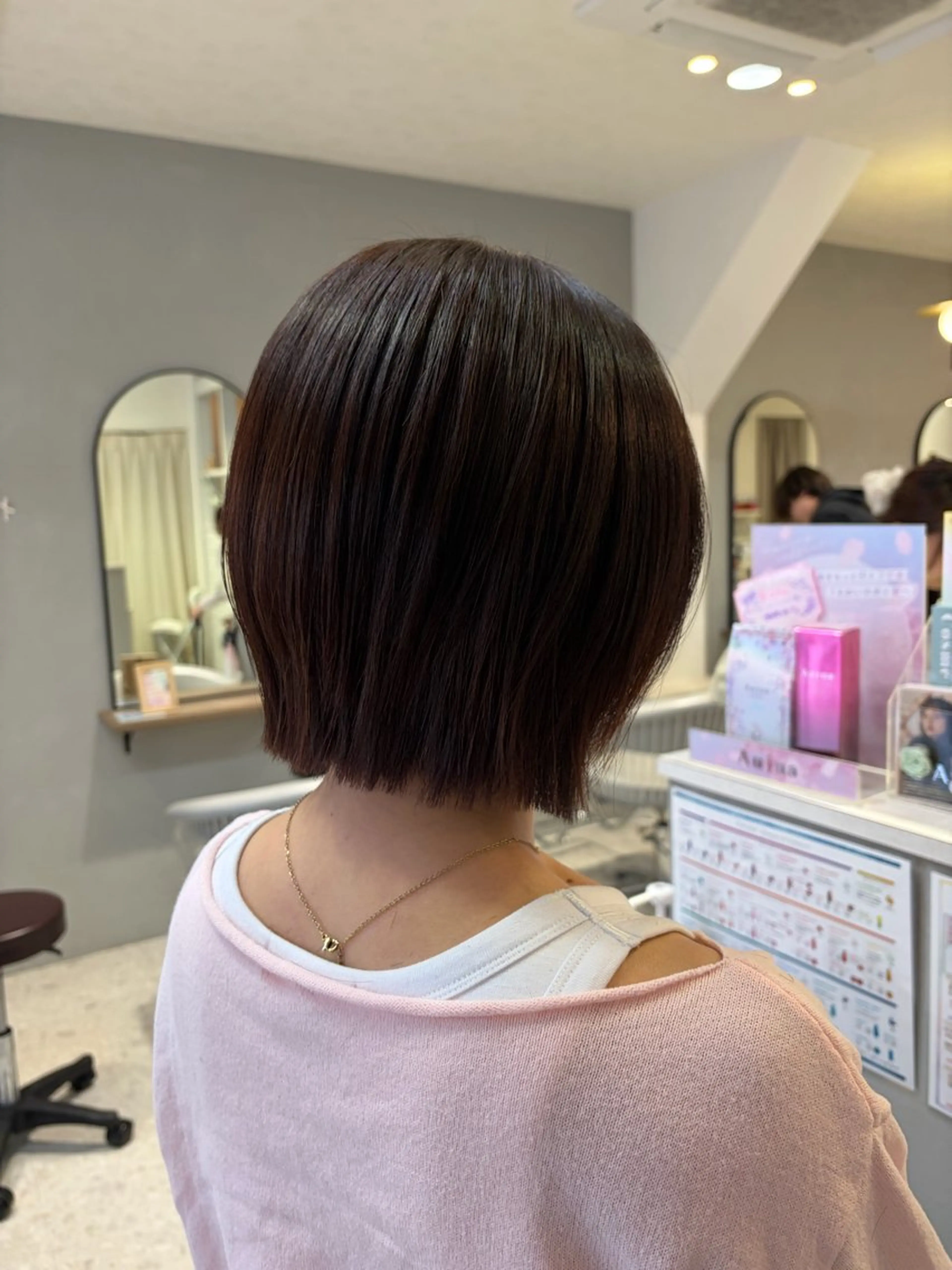ショート 切りっぱなしボブ ボブ レイヤーカット カット ヘアカラー トリートメント ハイレート🤍🫧 池田のヘアスタイル