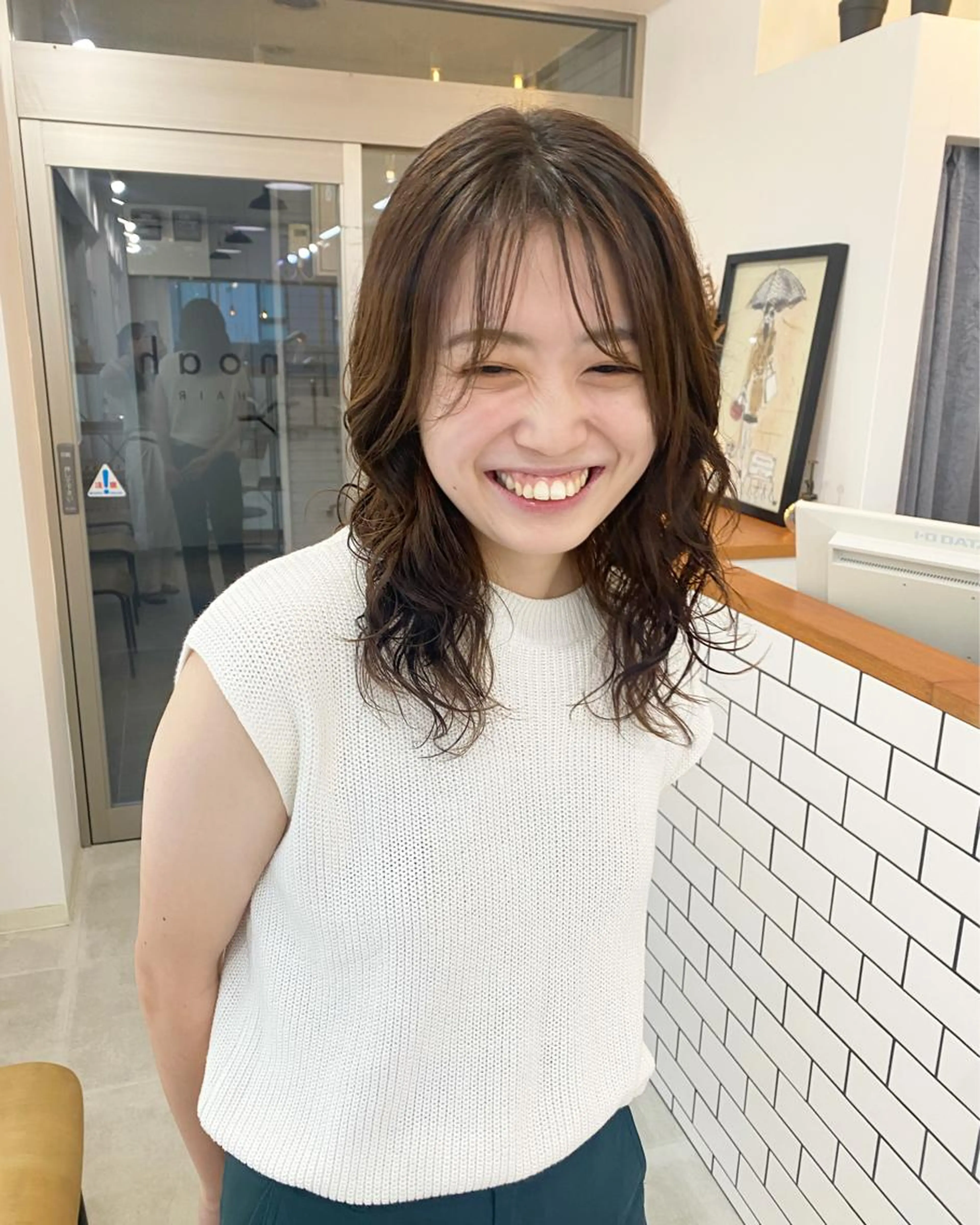 【学割U24】社会人もOK🆗🙆🏻‍♀️学割U24！パーマ＋カット9000円の写真