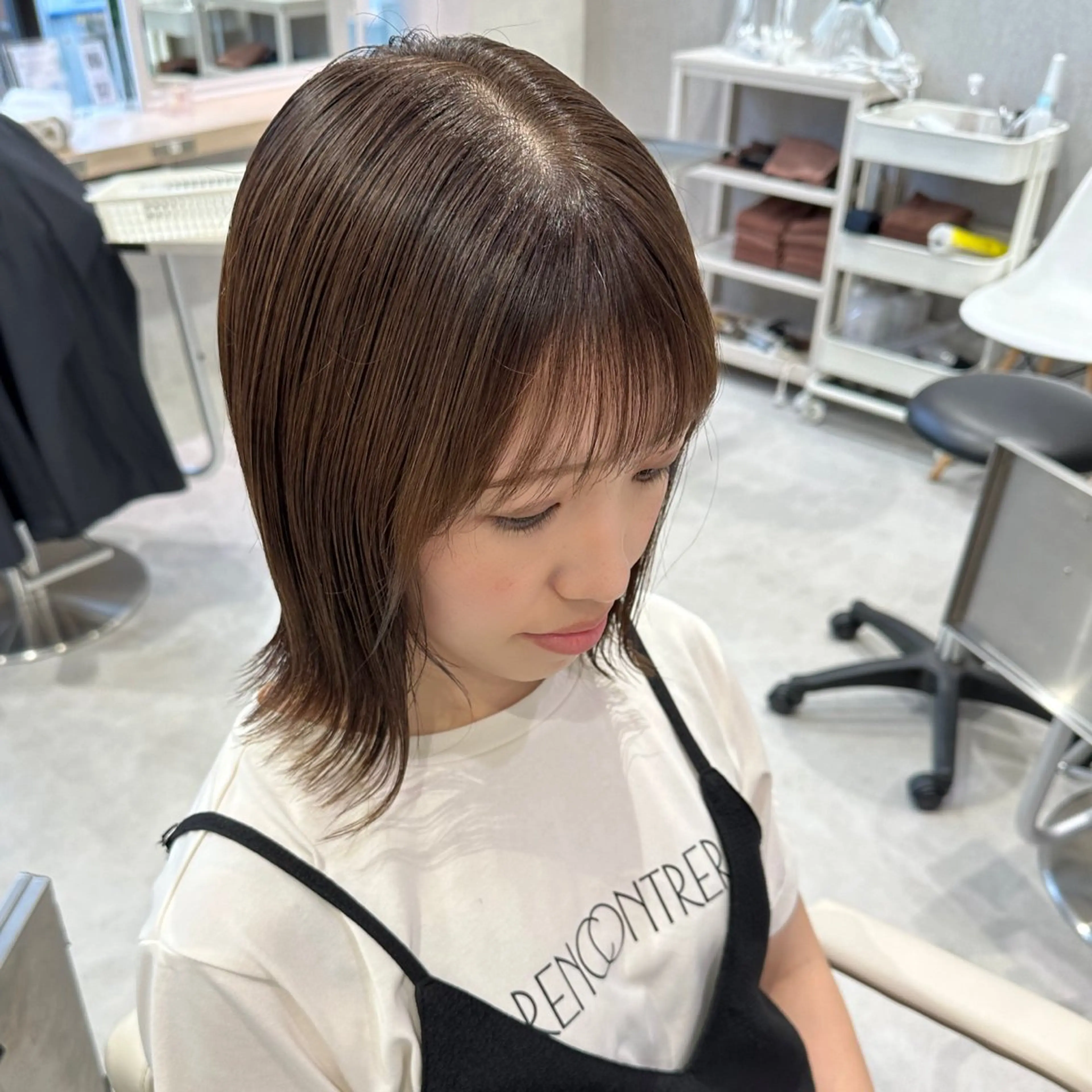 ミディアム カラー 美髪⭐︎髪質改善 井上　康司のヘアスタイル