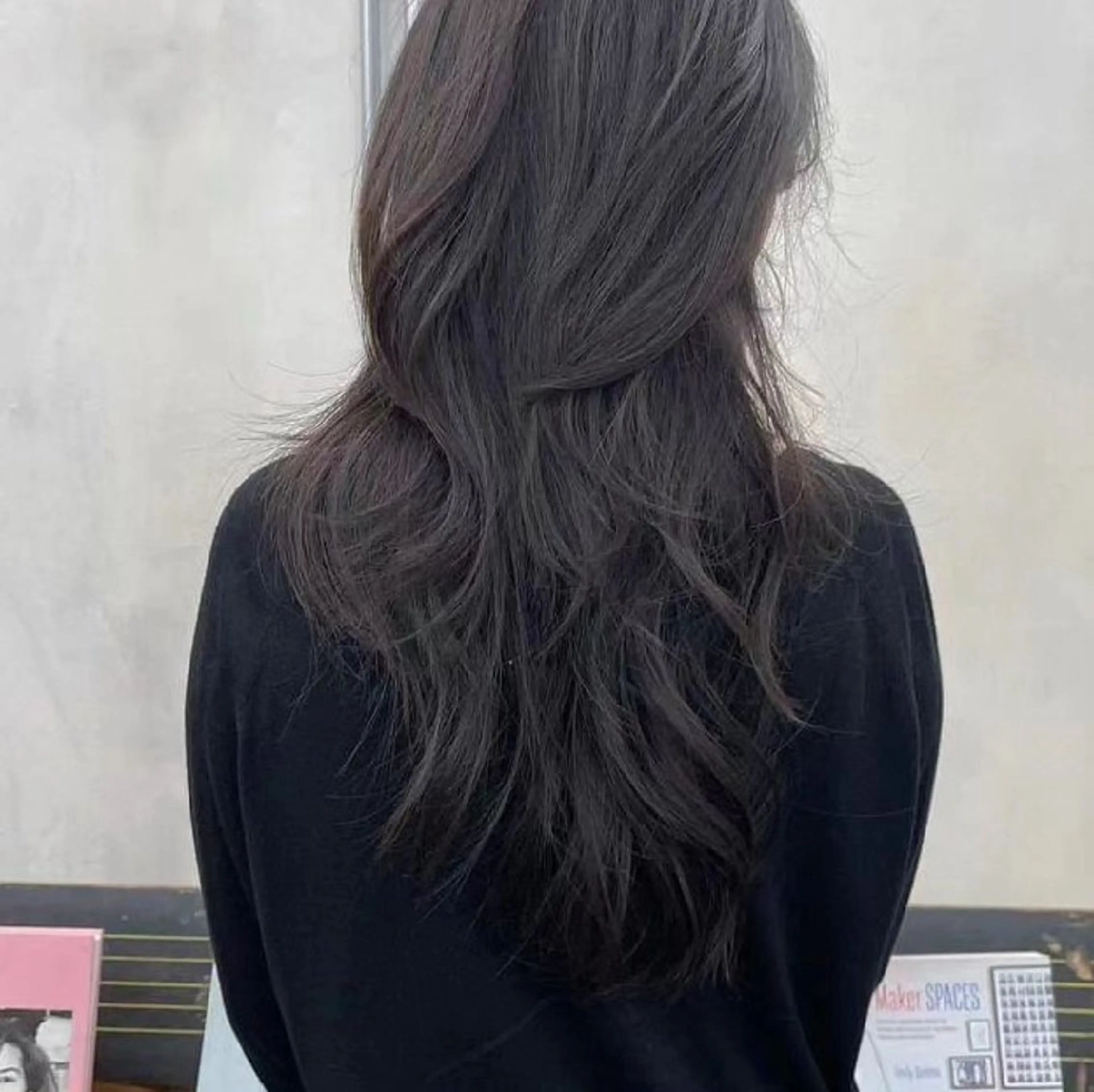 ロング ハッシュカット レイヤーカット カット トリートメント 韓国レイヤー　 suzuのヘアスタイル